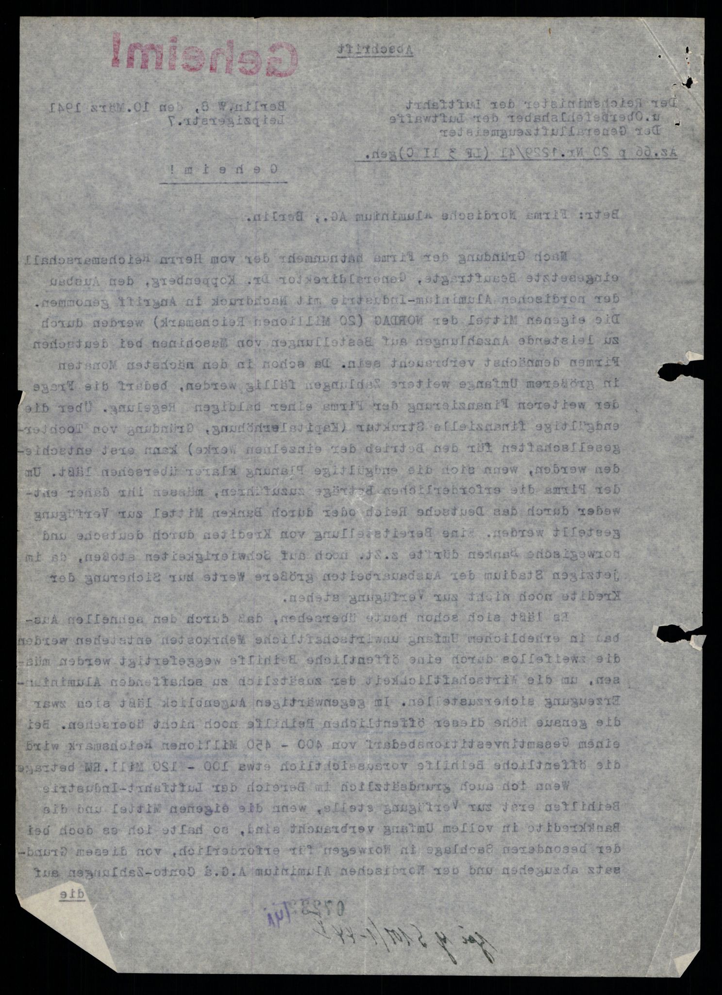 Forsvarets Overkommando. 2 kontor. Arkiv 11.4. Spredte tyske arkivsaker, AV/RA-RAFA-7031/D/Dar/Darb/L0003: Reichskommissariat - Hauptabteilung Vervaltung, 1940-1945, p. 166