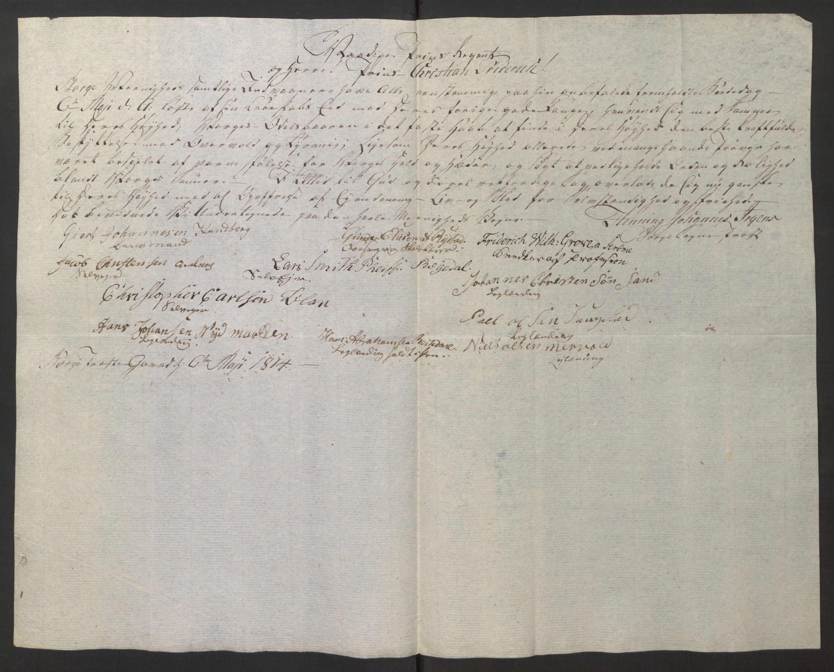 Fylkesmannen i Nordland, AV/SAT-A-0499/1.1/Ø/Øz/L0002/0003: Diverse / Adresser til Christian Frederik, 1814, p. 19