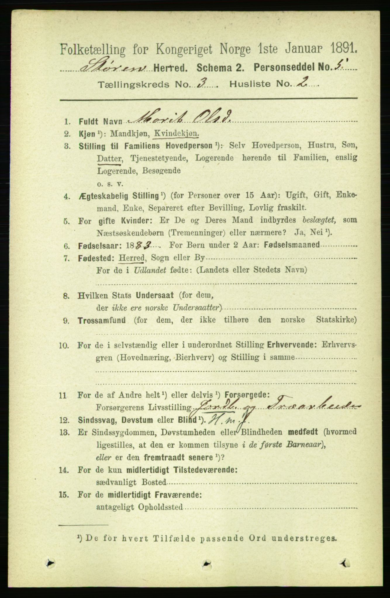 RA, 1891 census for 1648 Støren, 1891, p. 800