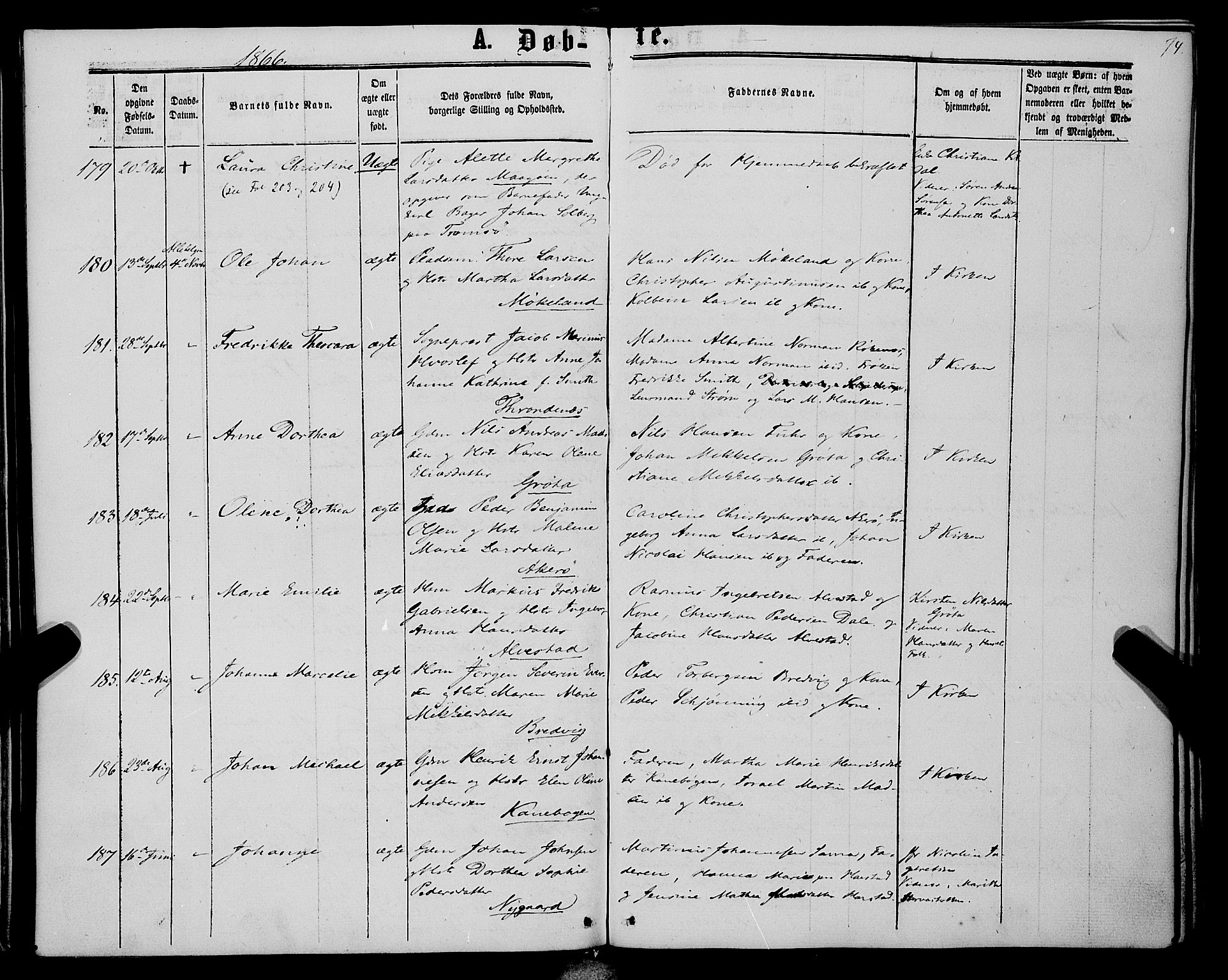 Trondenes sokneprestkontor, SATØ/S-1319/H/Ha/L0012kirke: Parish register (official) no. 12, 1863-1870, p. 74