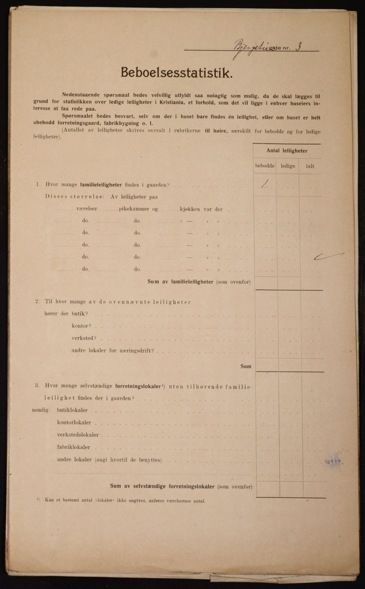 OBA, Municipal Census 1910 for Kristiania, 1910, p. 4195