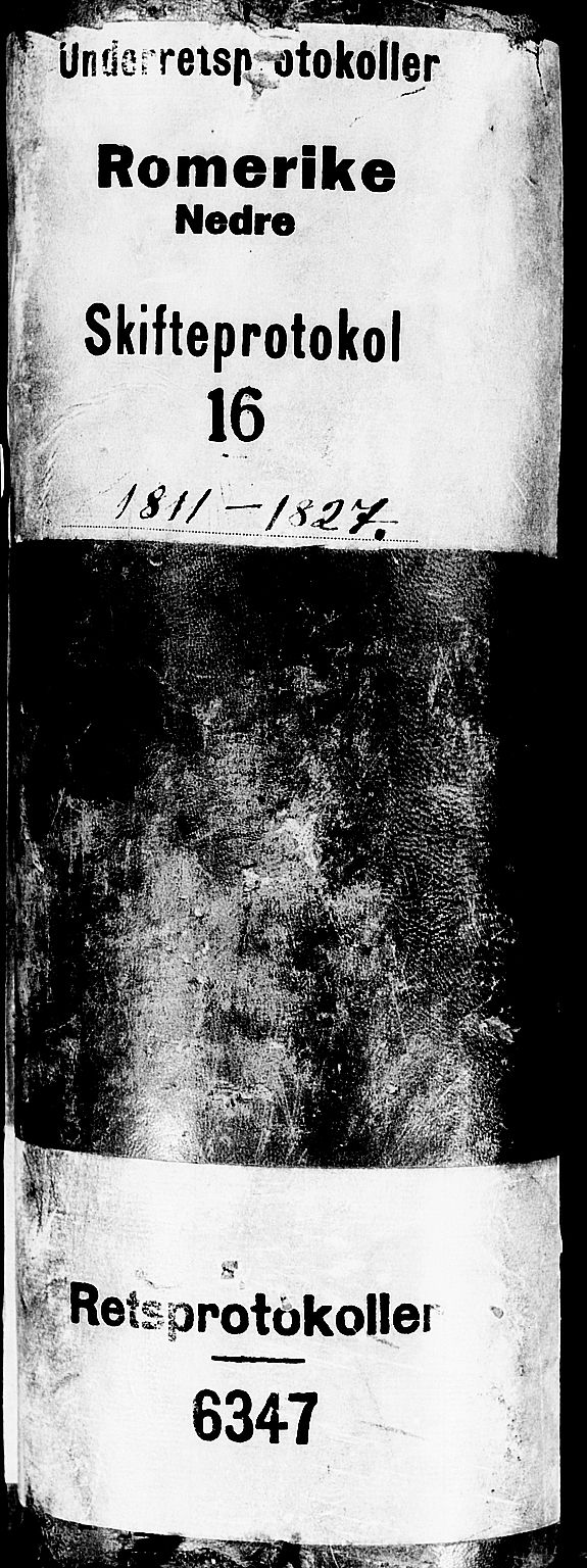 Nedre Romerike sorenskriveri, SAO/A-10469/H/Hd/Hda/L0016: Skifteprotokoll, 1811-1828