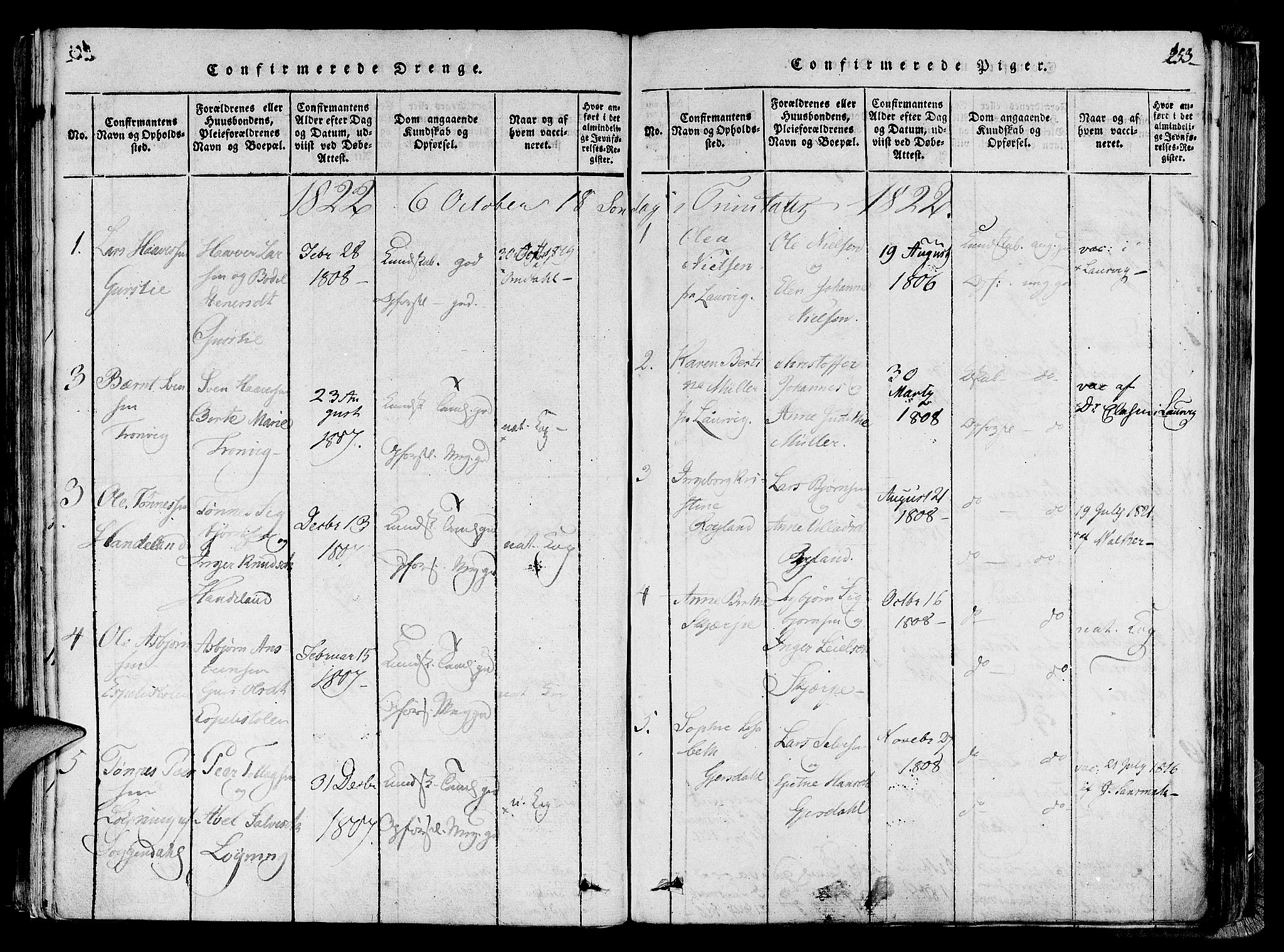 Lund sokneprestkontor, AV/SAST-A-101809/S06/L0005: Parish register (official) no. A 5, 1815-1833, p. 253