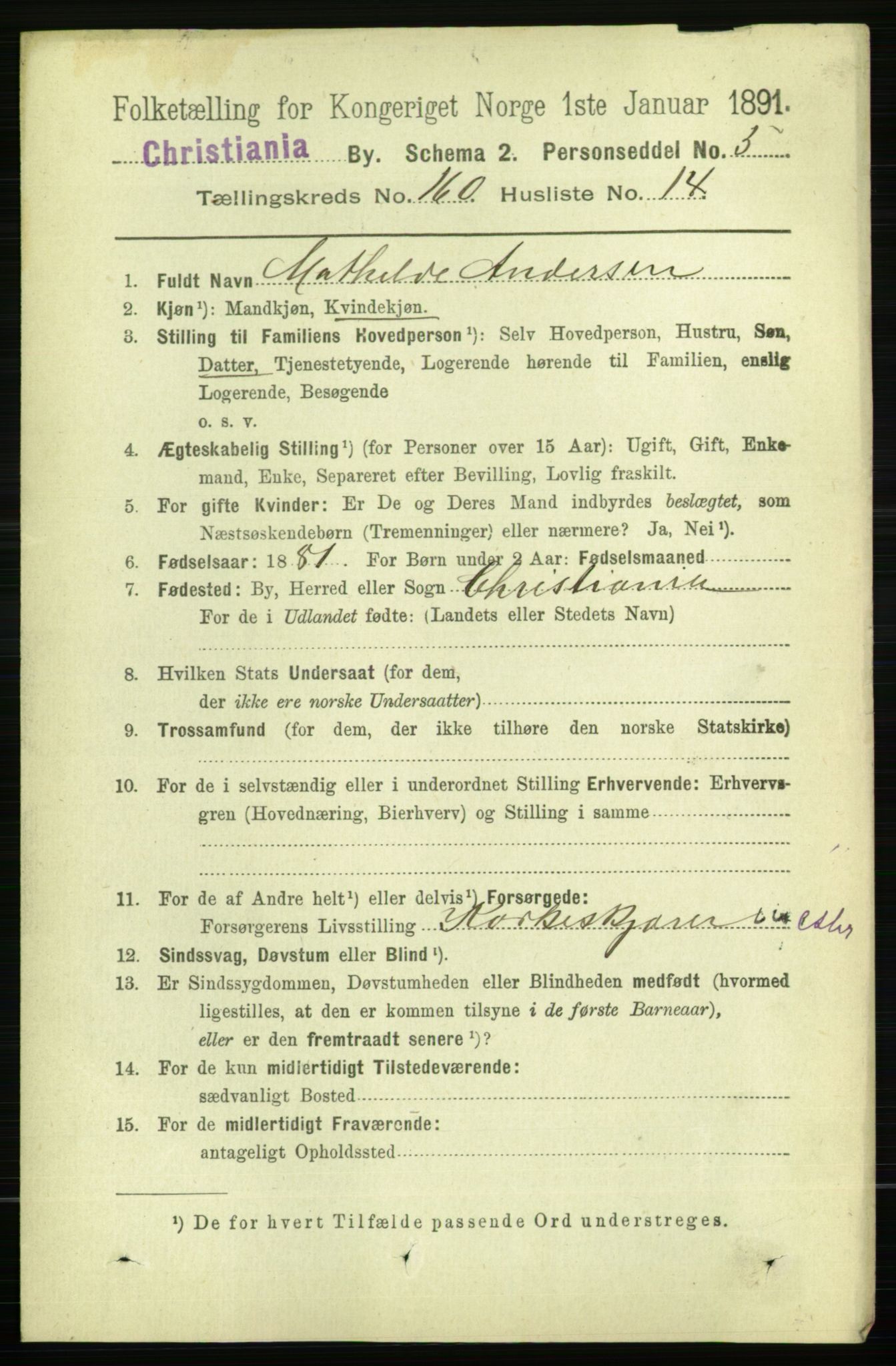 RA, 1891 census for 0301 Kristiania, 1891, p. 91032