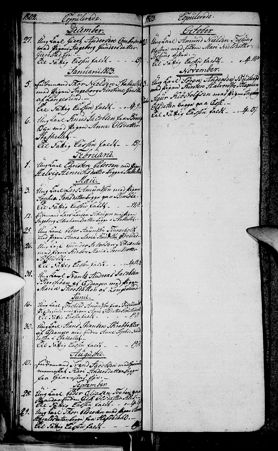 Bamble kirkebøker, SAKO/A-253/G/Ga/L0003: Parish register (copy) no. I 3, 1802-1807