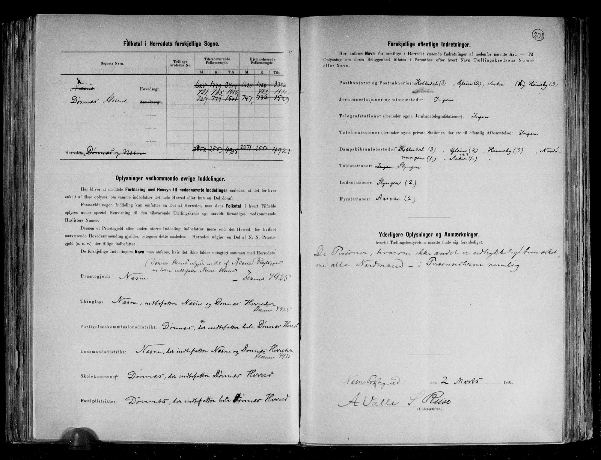 RA, 1891 census for 1827 Dønnes, 1891, p. 3