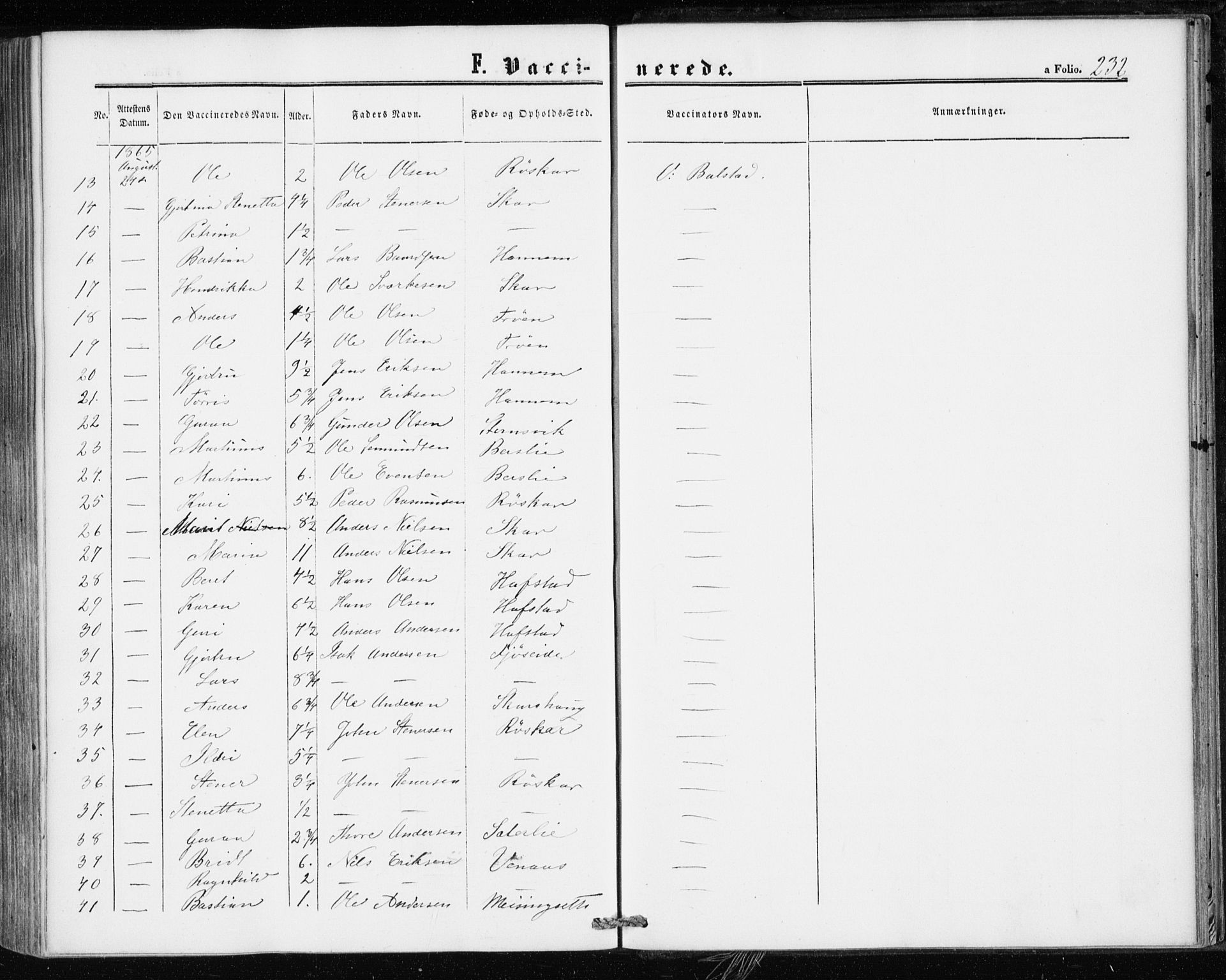 Ministerialprotokoller, klokkerbøker og fødselsregistre - Møre og Romsdal, AV/SAT-A-1454/586/L0985: Parish register (official) no. 586A11, 1857-1866, p. 232