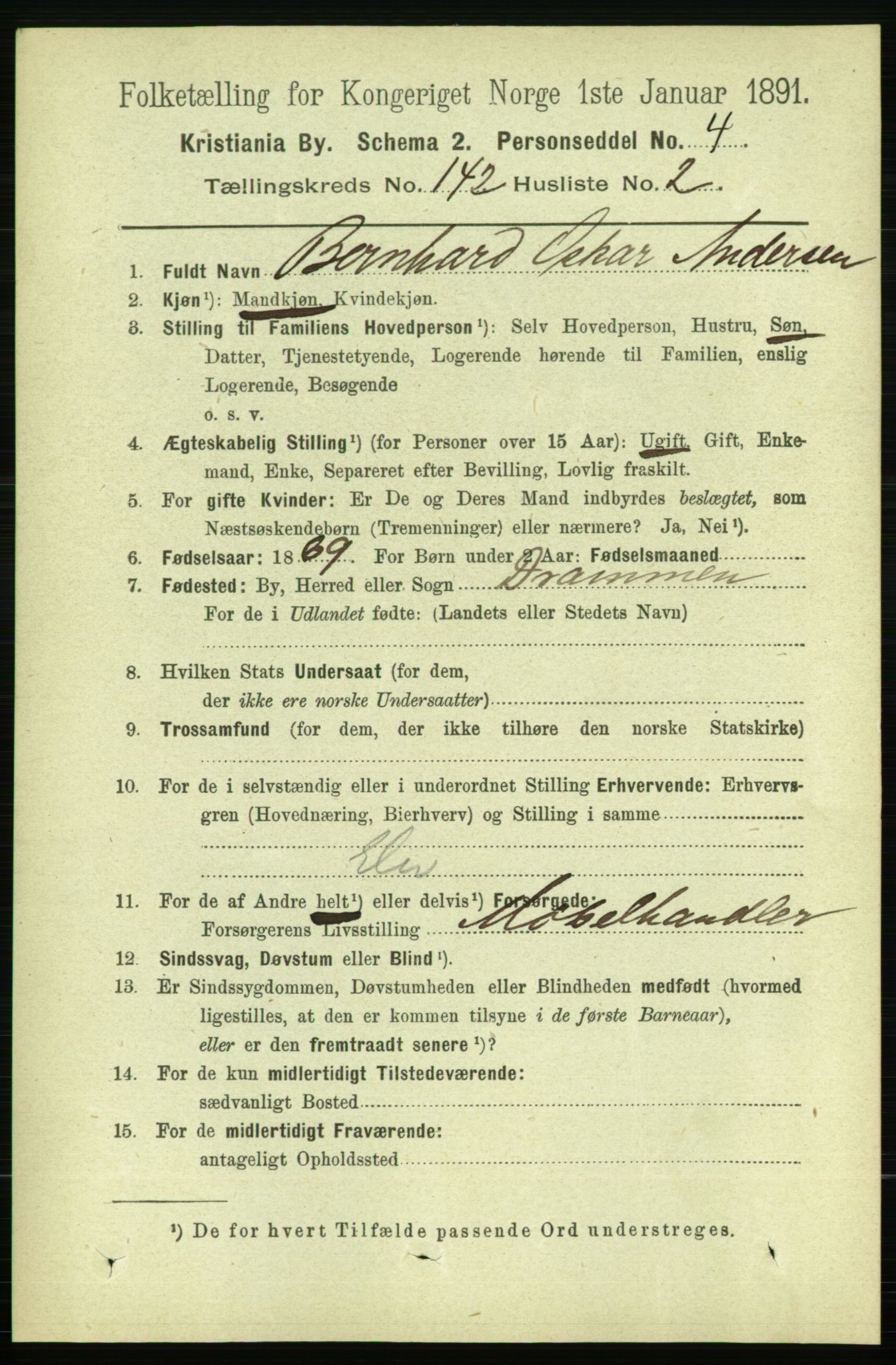 RA, 1891 census for 0301 Kristiania, 1891, p. 78389
