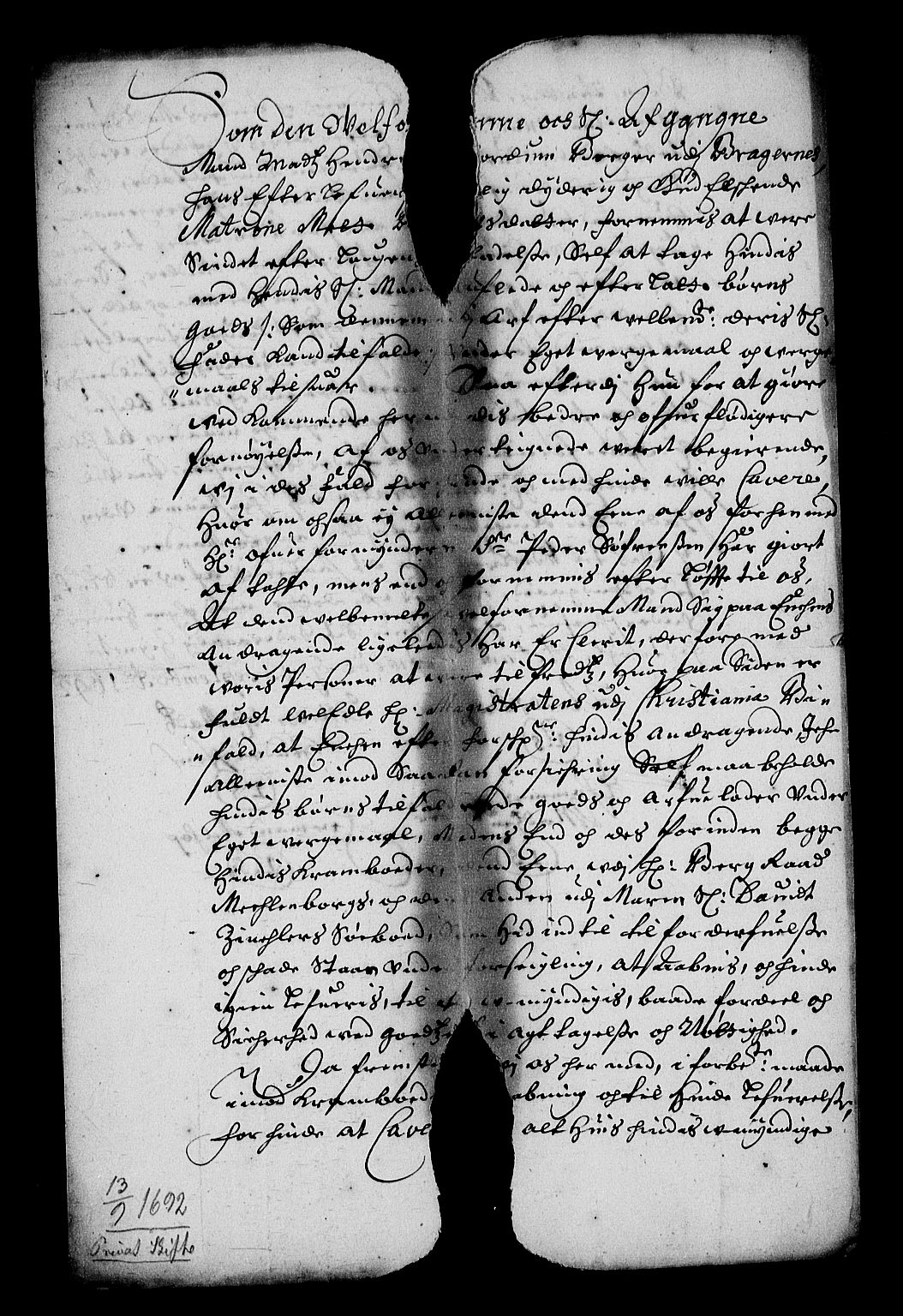 Stattholderembetet 1572-1771, RA/EA-2870/Af/L0004: Avskrifter av vedlegg til originale supplikker, nummerert i samsvar med supplikkbøkene, 1691-1694, p. 226