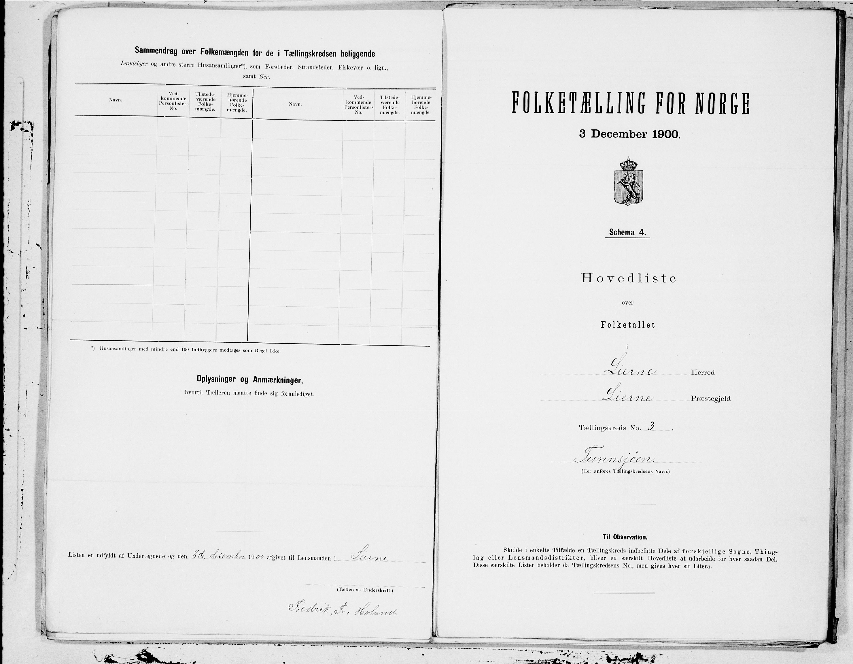 SAT, 1900 census for Lierne, 1900, p. 6