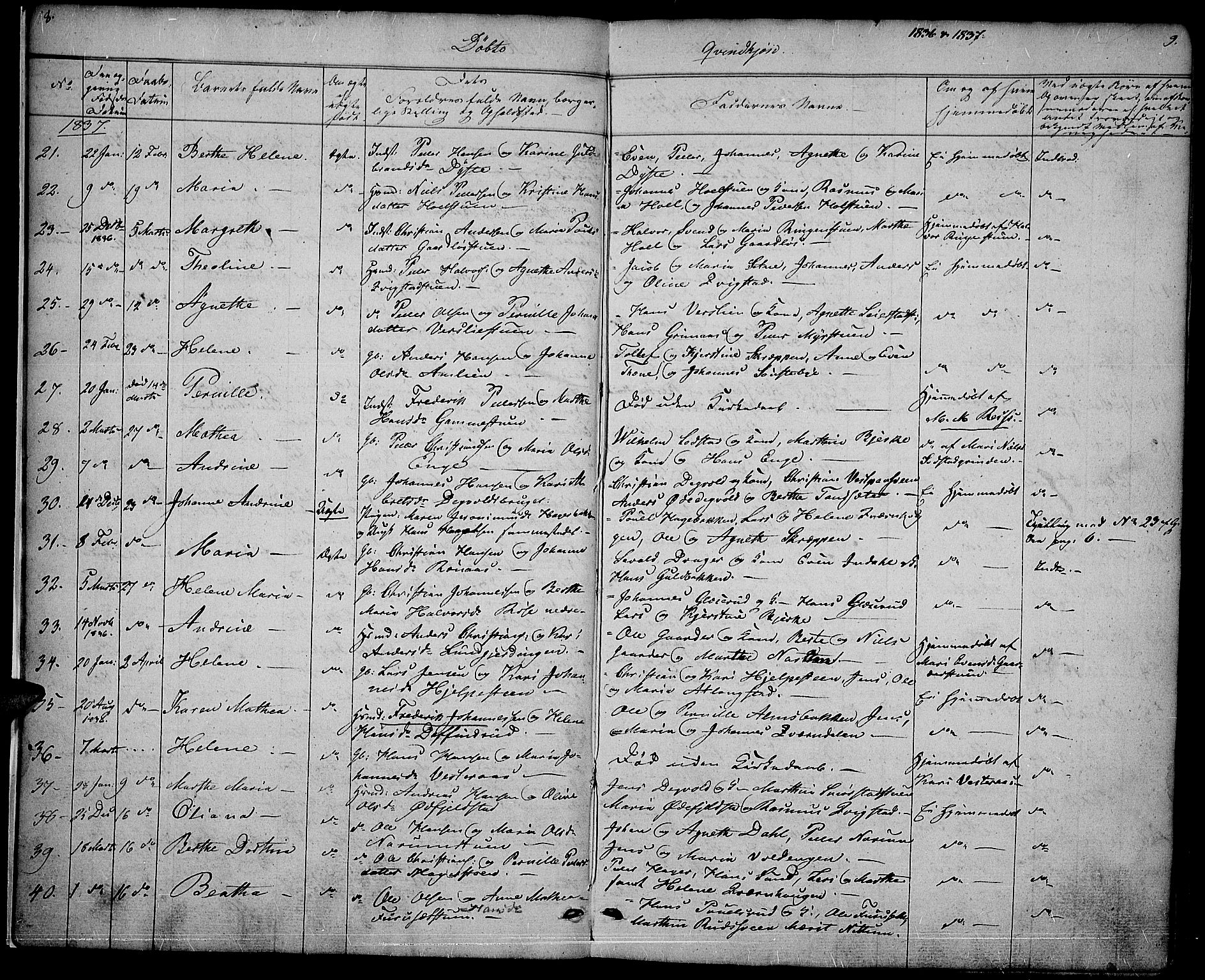 Vestre Toten prestekontor, SAH/PREST-108/H/Ha/Haa/L0003: Parish register (official) no. 3, 1836-1843, p. 8-9