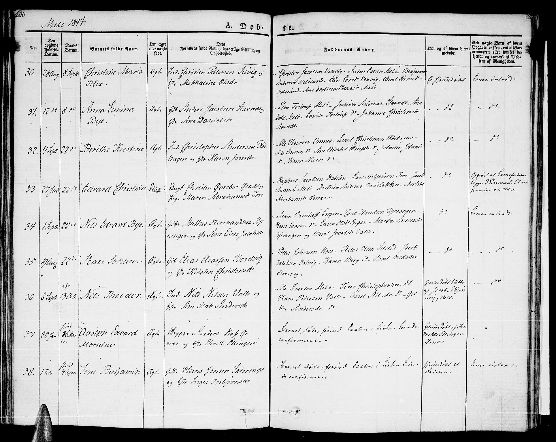 Ministerialprotokoller, klokkerbøker og fødselsregistre - Nordland, AV/SAT-A-1459/841/L0598: Parish register (official) no. 841A06 /2, 1825-1844, p. 199