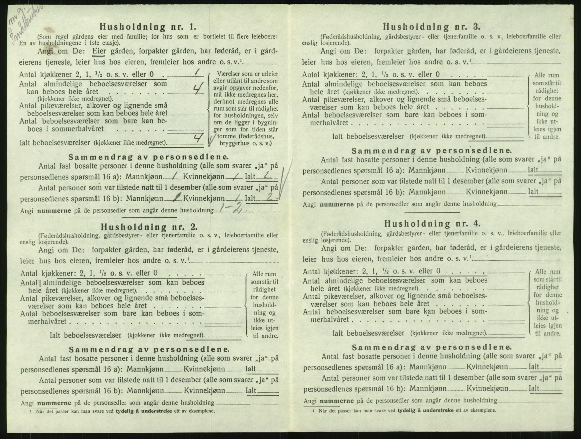 SAT, 1920 census for Åsskard, 1920, p. 154