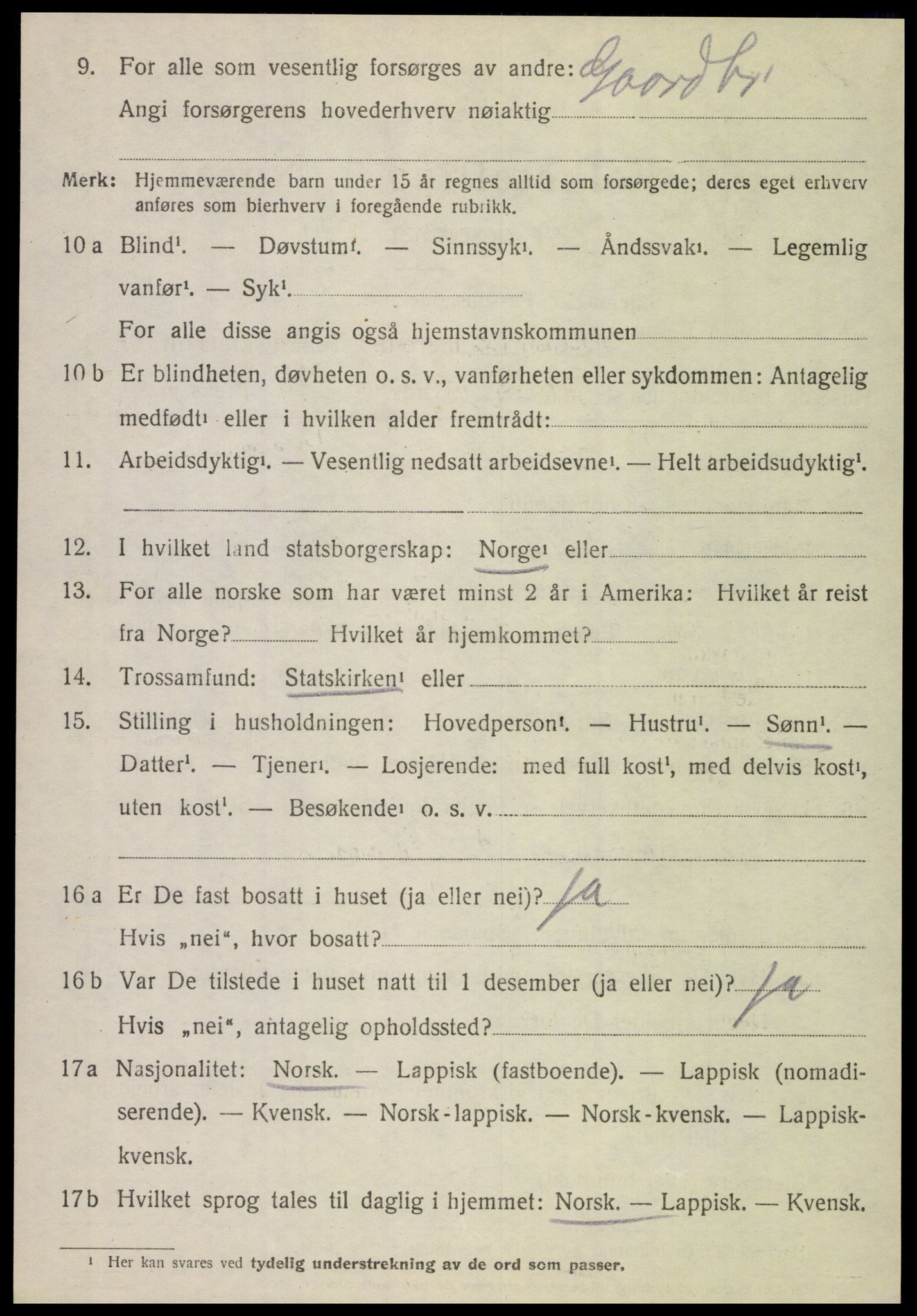 SAT, 1920 census for Steigen, 1920, p. 1935