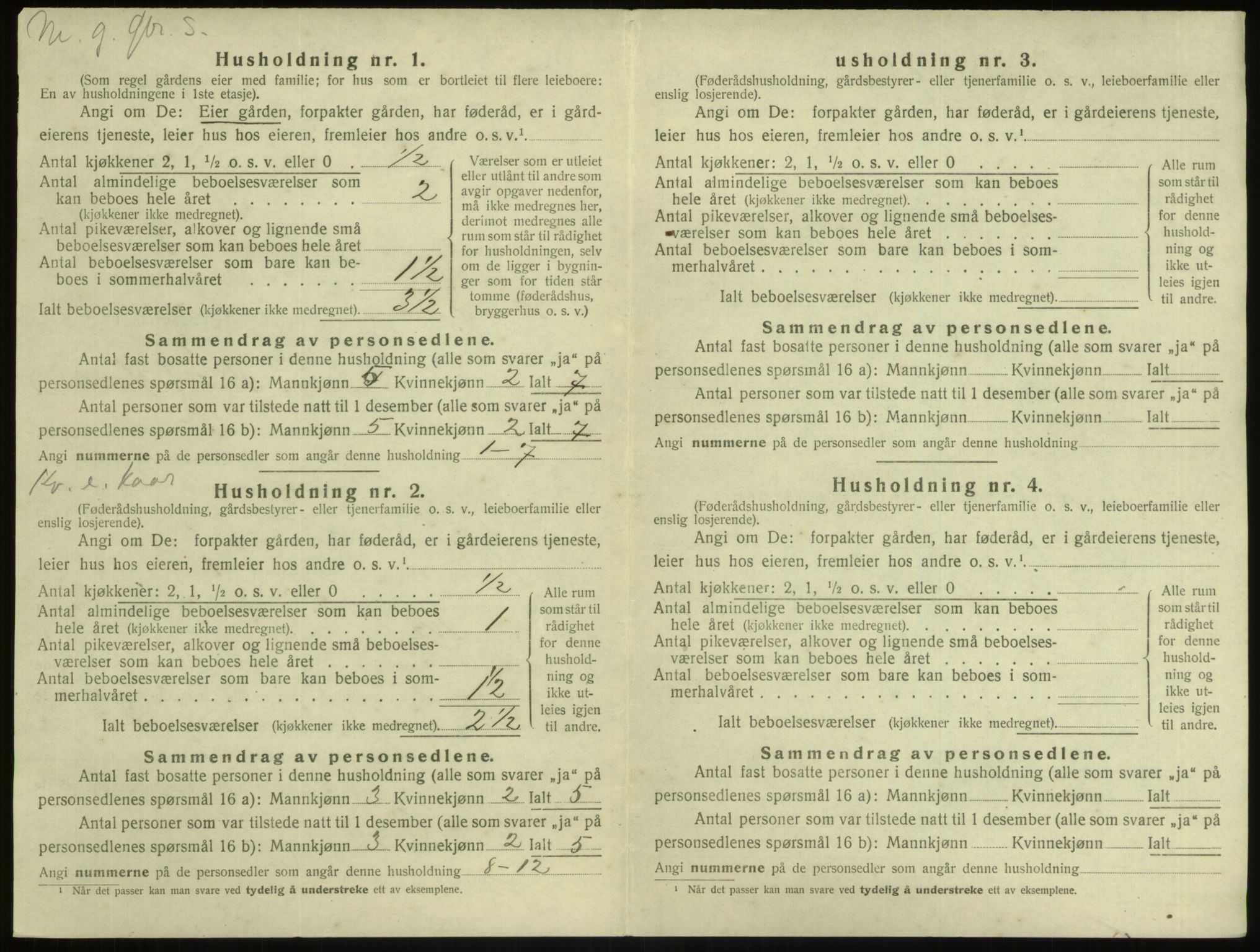 SAB, 1920 census for Lindås, 1920, p. 592