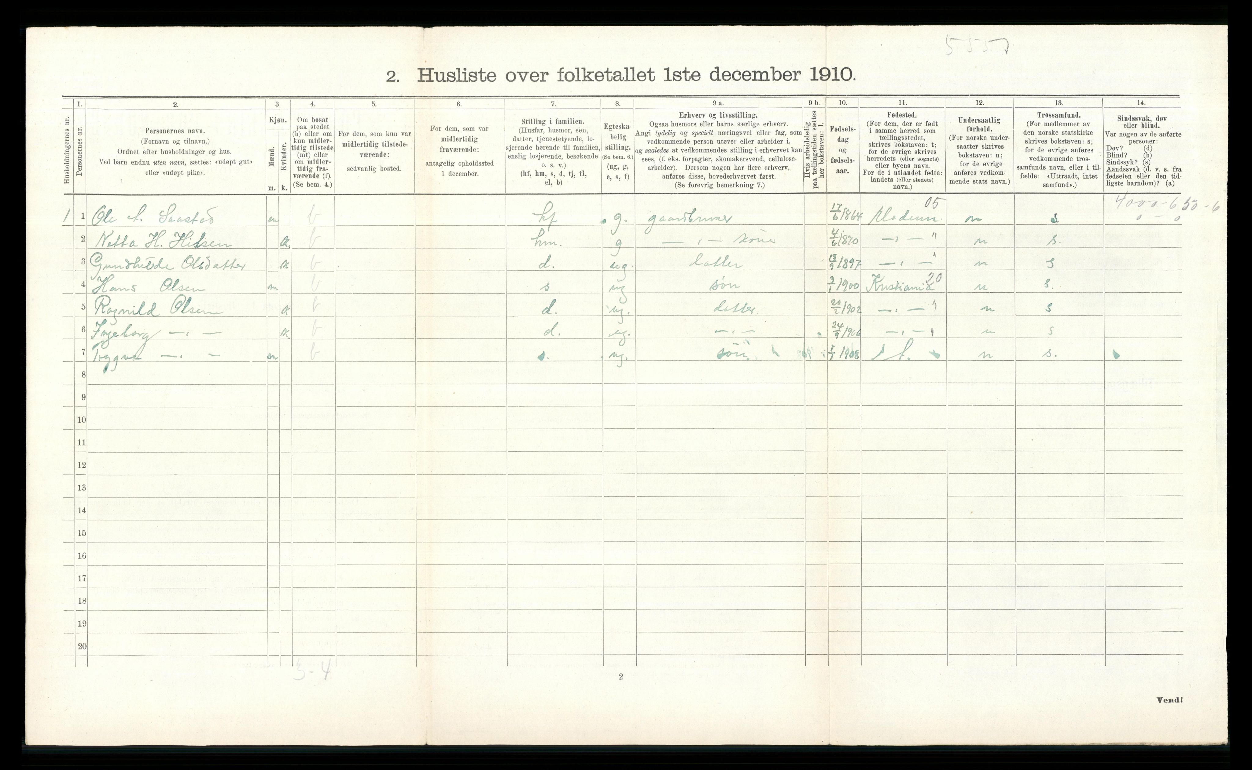 RA, 1910 census for Øvre Eiker, 1910, p. 2498