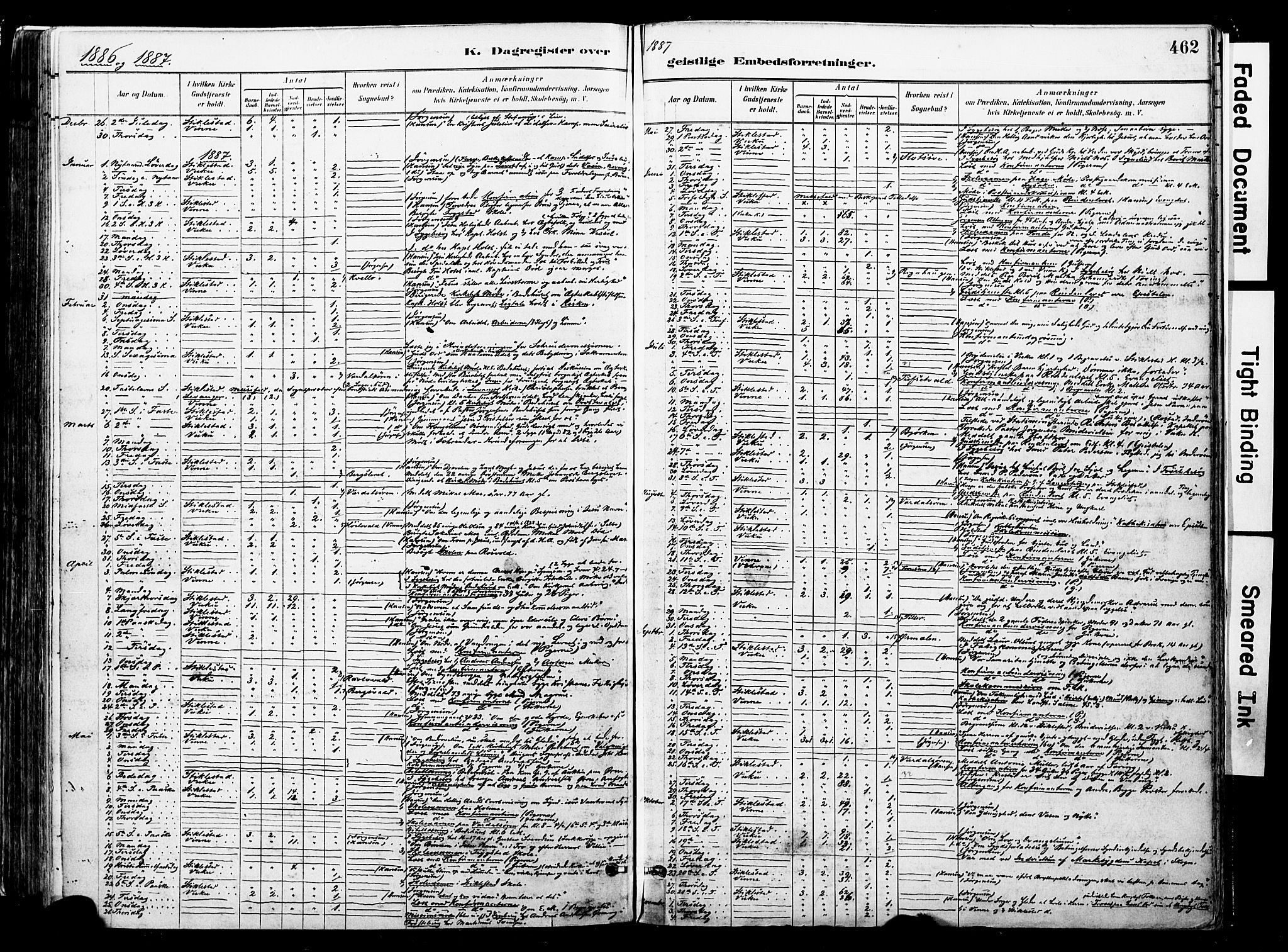 Ministerialprotokoller, klokkerbøker og fødselsregistre - Nord-Trøndelag, SAT/A-1458/723/L0244: Parish register (official) no. 723A13, 1881-1899, p. 462