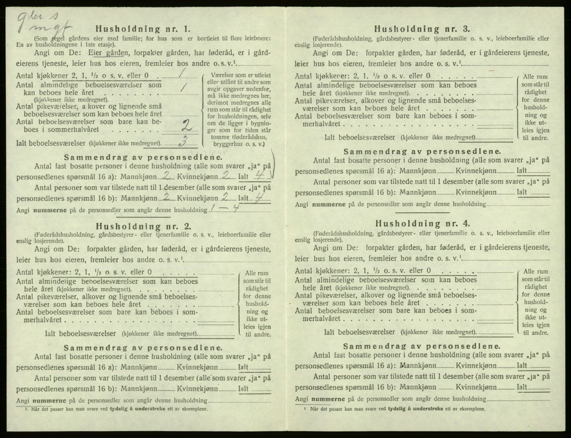 SAB, 1920 census for Hålandsdal, 1920, p. 139