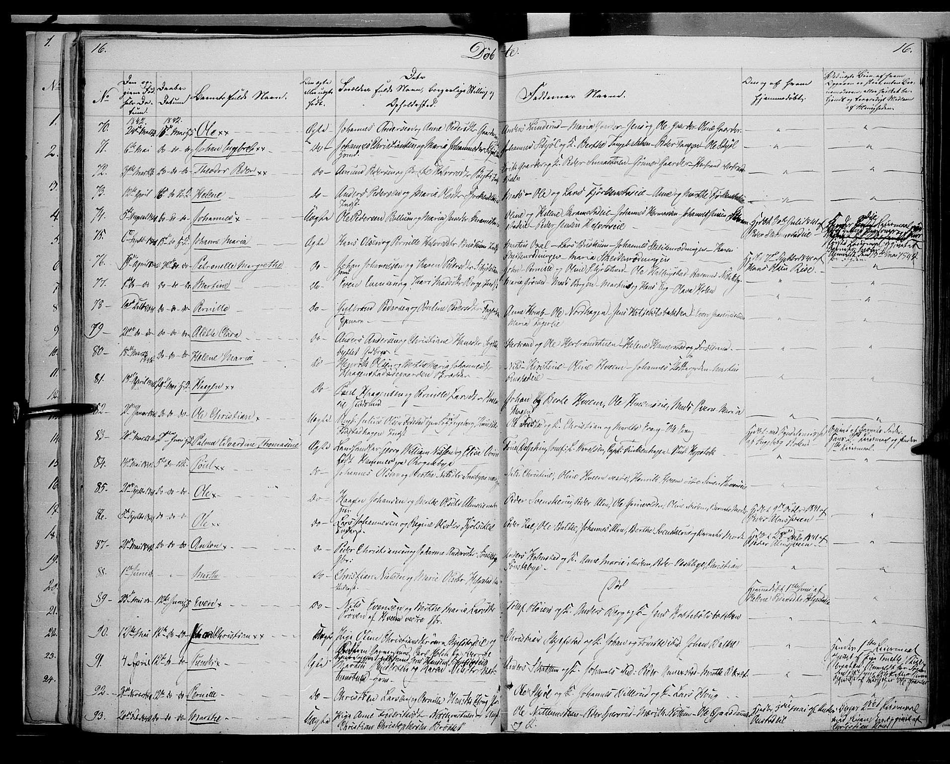 Østre Toten prestekontor, AV/SAH-PREST-104/H/Ha/Haa/L0002: Parish register (official) no. 2, 1840-1847, p. 16