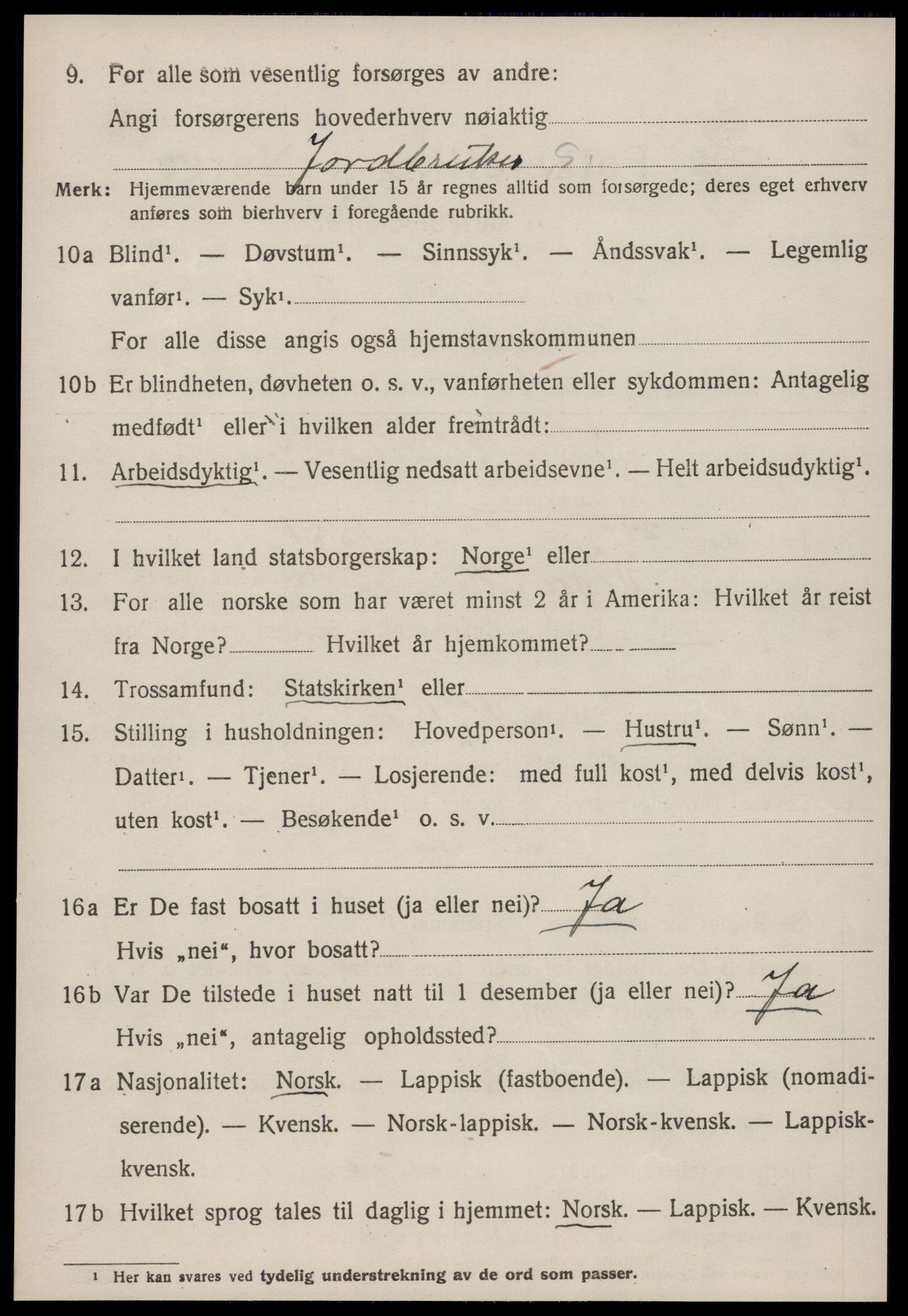 SAT, 1920 census for Strinda, 1920, p. 14477