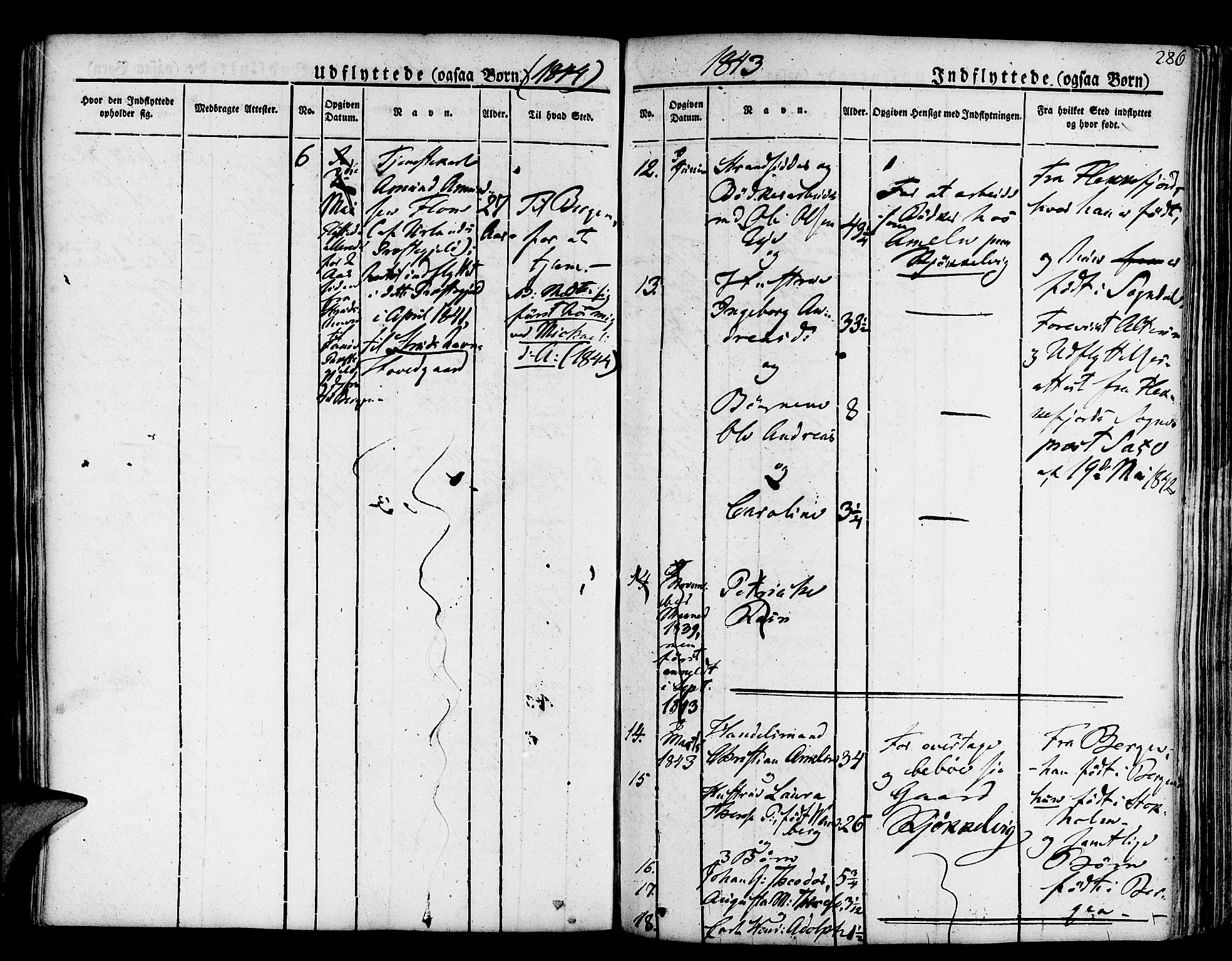 Askøy Sokneprestembete, SAB/A-74101/H/Ha/Haa/Haaa/L0004: Parish register (official) no. A 4, 1825-1845, p. 286