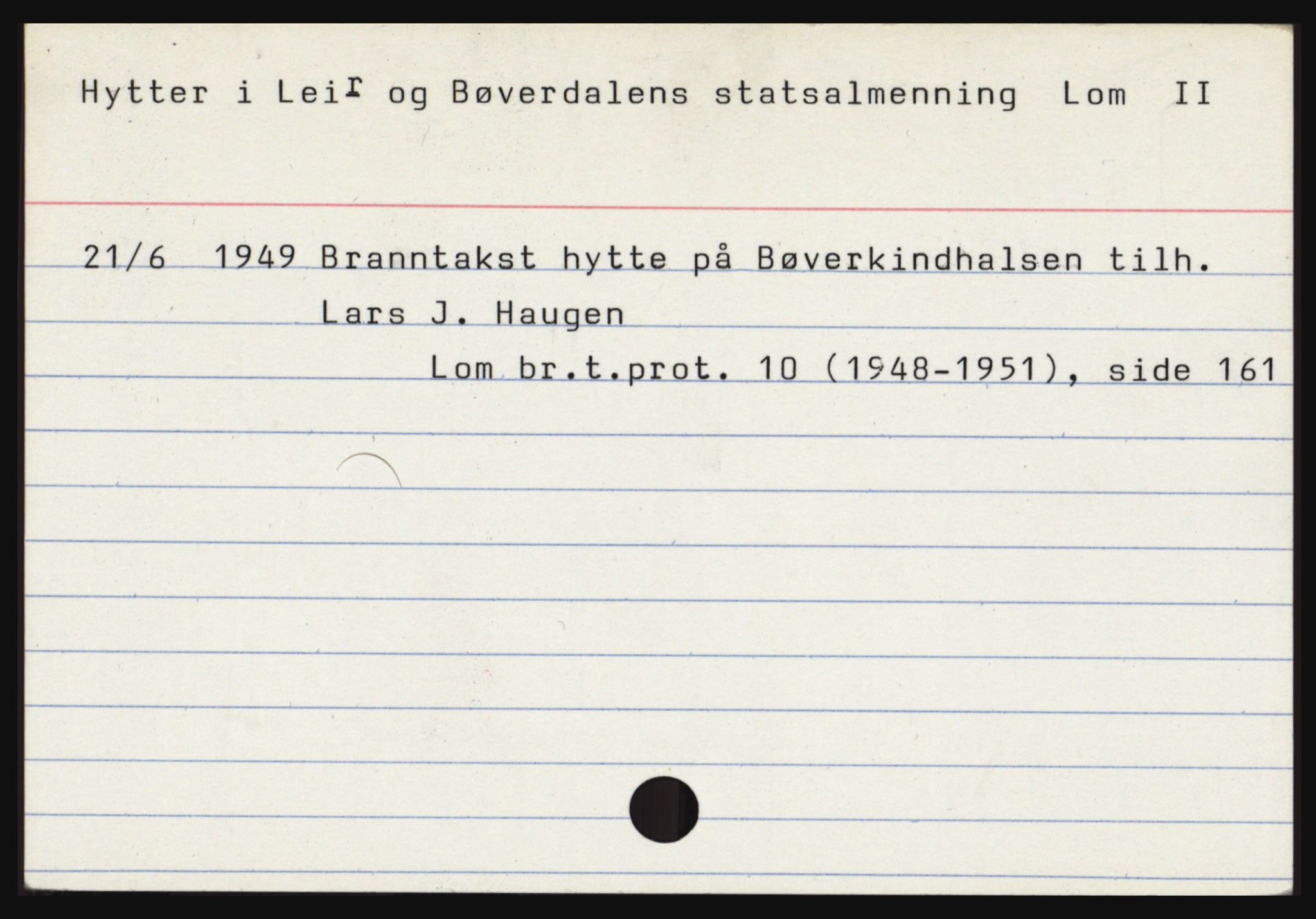 Norges Brannkasse, Lom, AV/SAH-NBRANL-032, p. 2