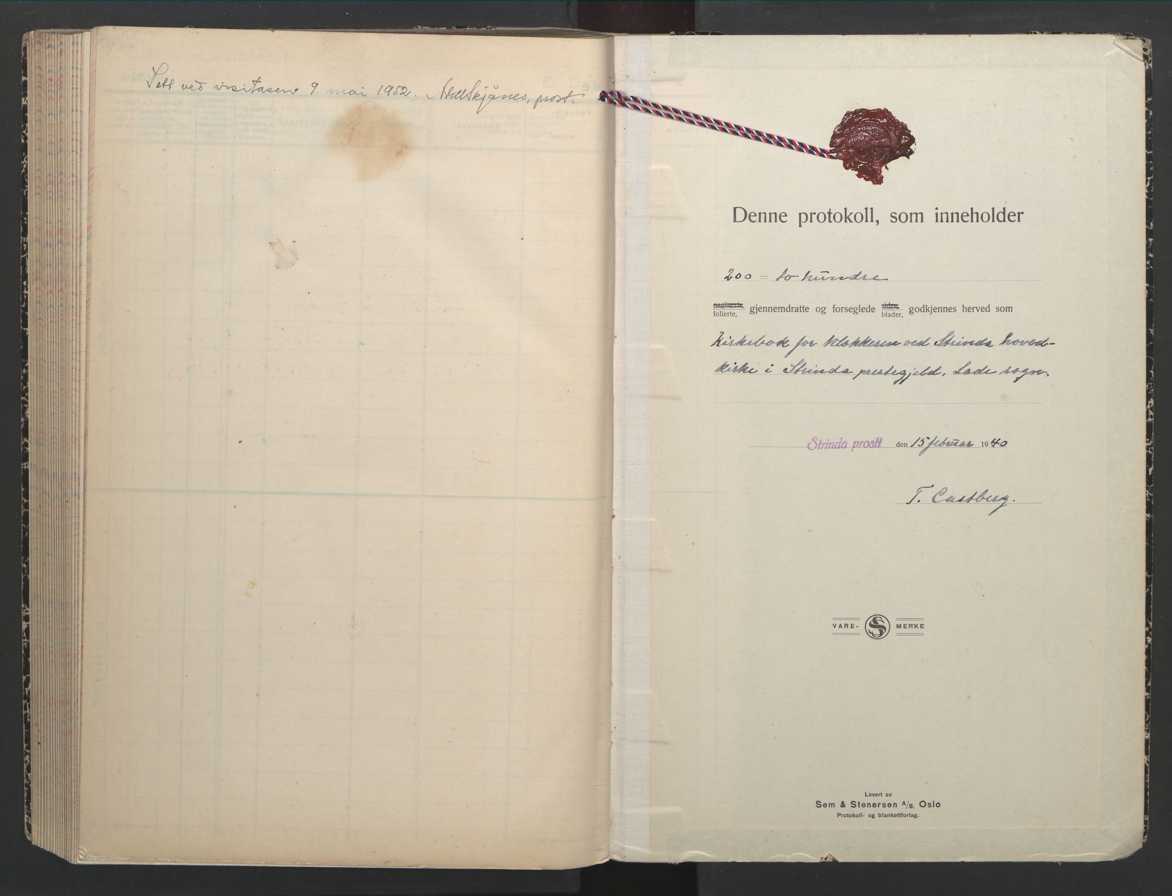 Ministerialprotokoller, klokkerbøker og fødselsregistre - Sør-Trøndelag, SAT/A-1456/607/L0328: Parish register (copy) no. 607C02, 1940-1948, p. 185