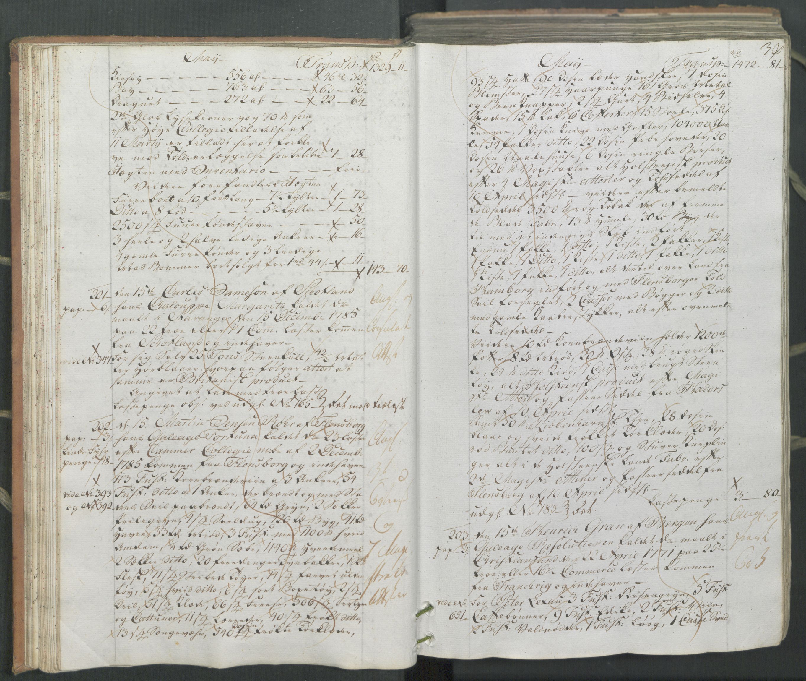 Generaltollkammeret, tollregnskaper, AV/RA-EA-5490/R26/L0222/0001: Tollregnskaper Bergen A / Inngående hovedtollbok, 1786, p. 29b-30a
