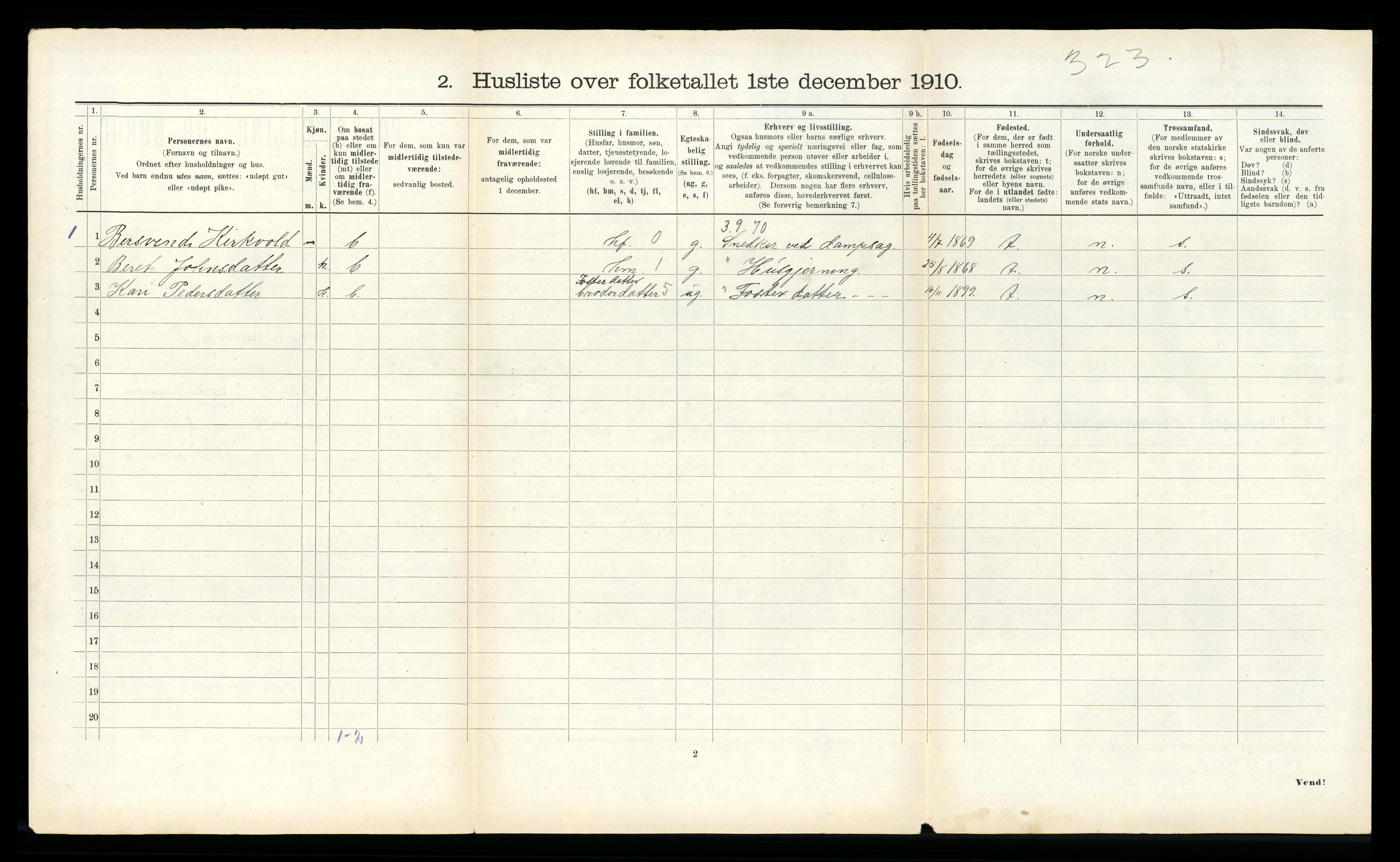 RA, 1910 census for Singsås, 1910, p. 139