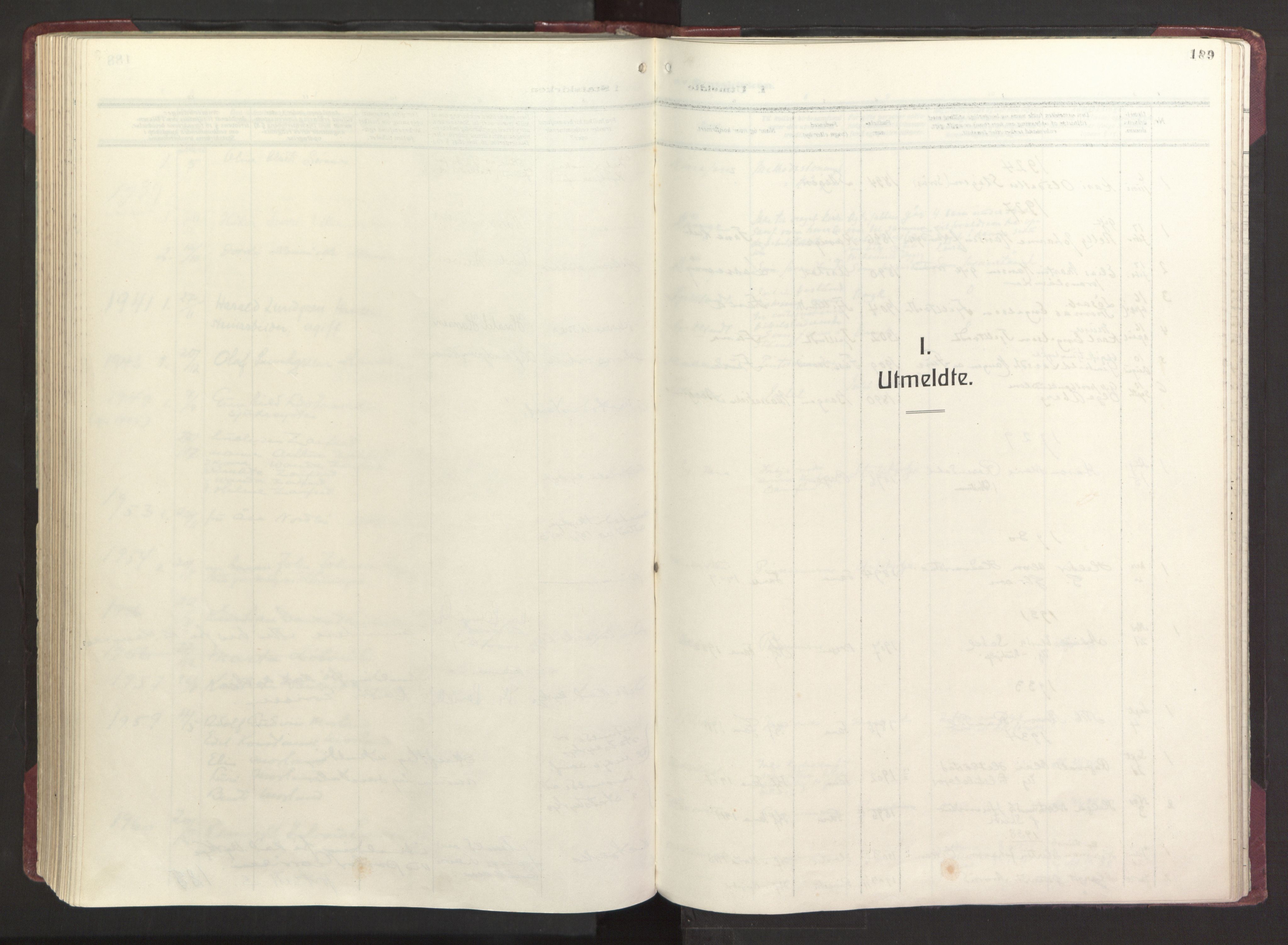 Fana Sokneprestembete, SAB/A-75101/H/Haa/Haab/L0006: Parish register (official) no. B 6, 1923-1967, p. 189