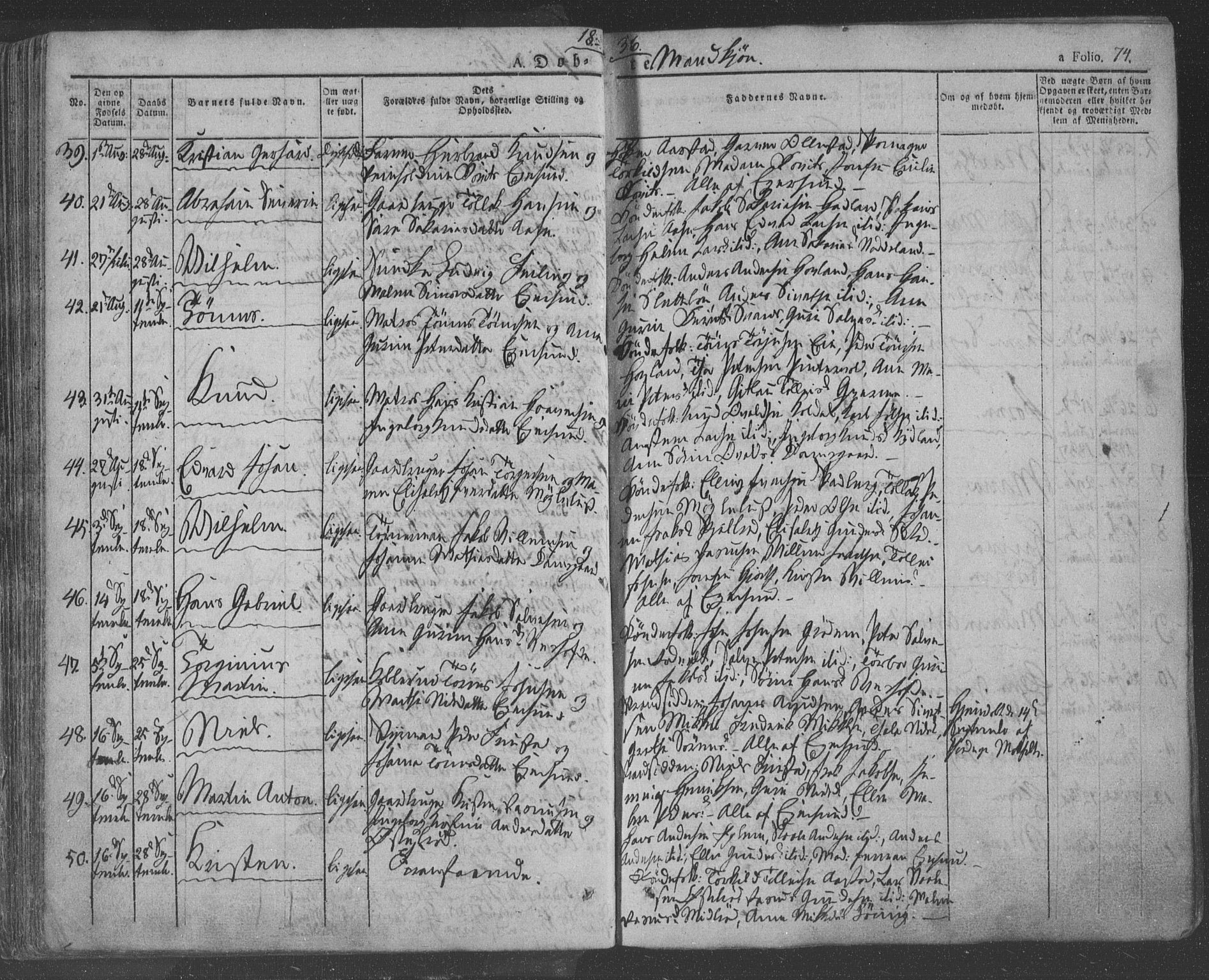 Eigersund sokneprestkontor, SAST/A-101807/S08/L0009: Parish register (official) no. A 9, 1827-1850, p. 74