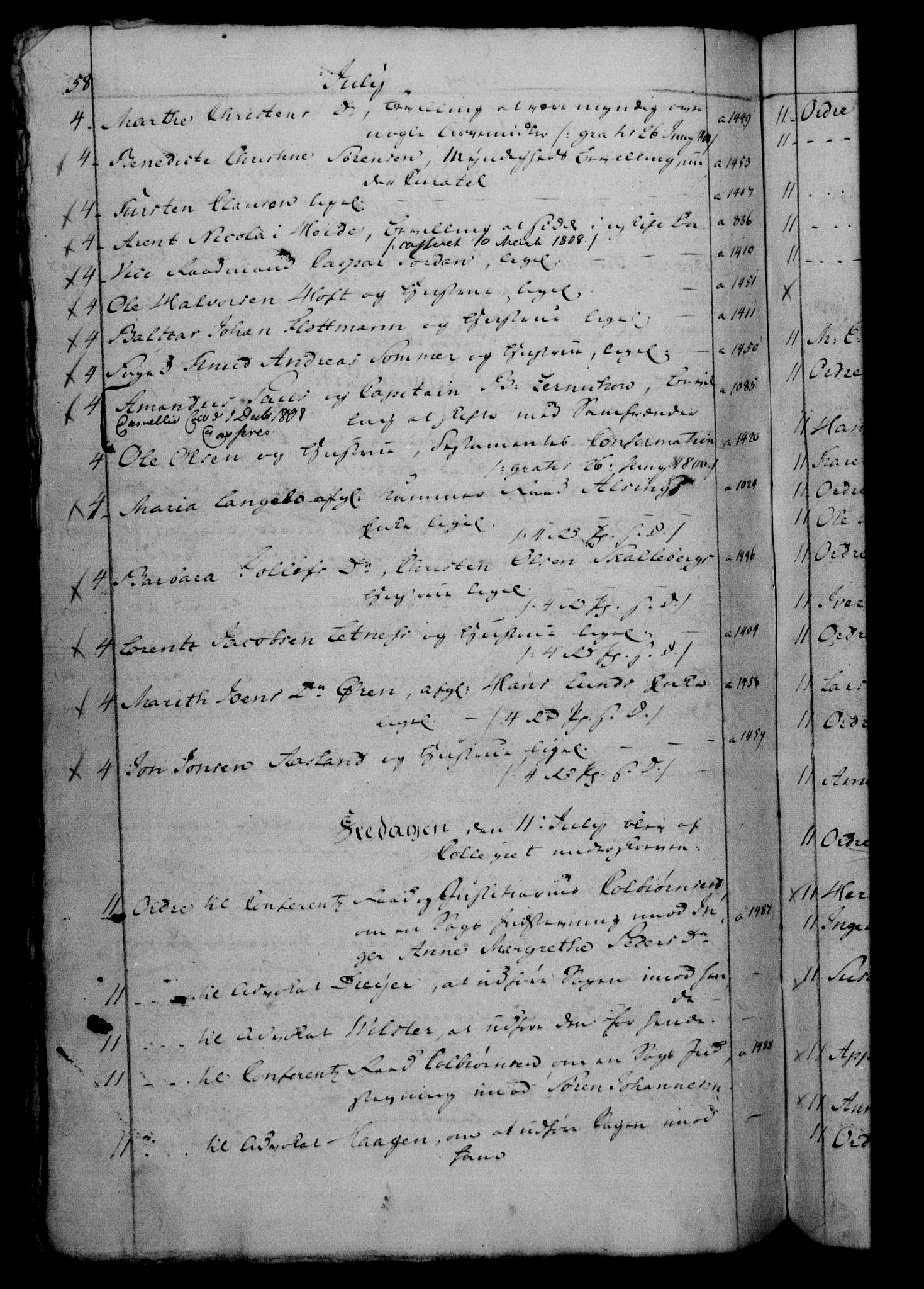 Danske Kanselli 1800-1814, RA/EA-3024/H/Hf/Hfb/Hfbc/L0001: Underskrivelsesbok m. register, 1800, p. 58