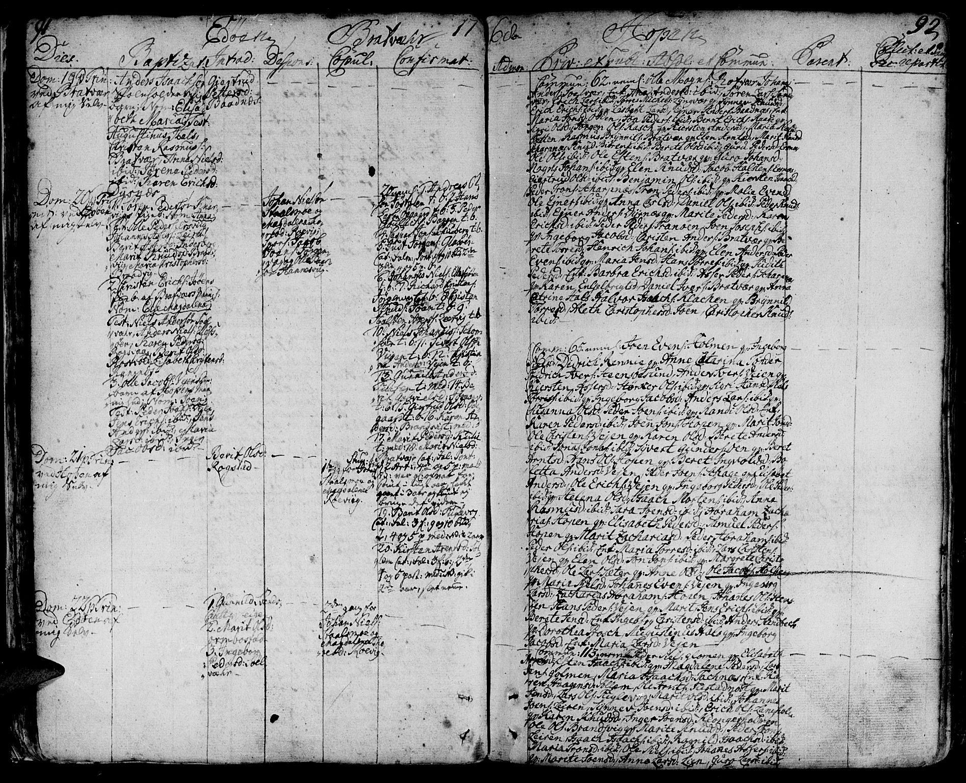 Ministerialprotokoller, klokkerbøker og fødselsregistre - Møre og Romsdal, AV/SAT-A-1454/581/L0932: Parish register (official) no. 581A02, 1767-1823, p. 91-92