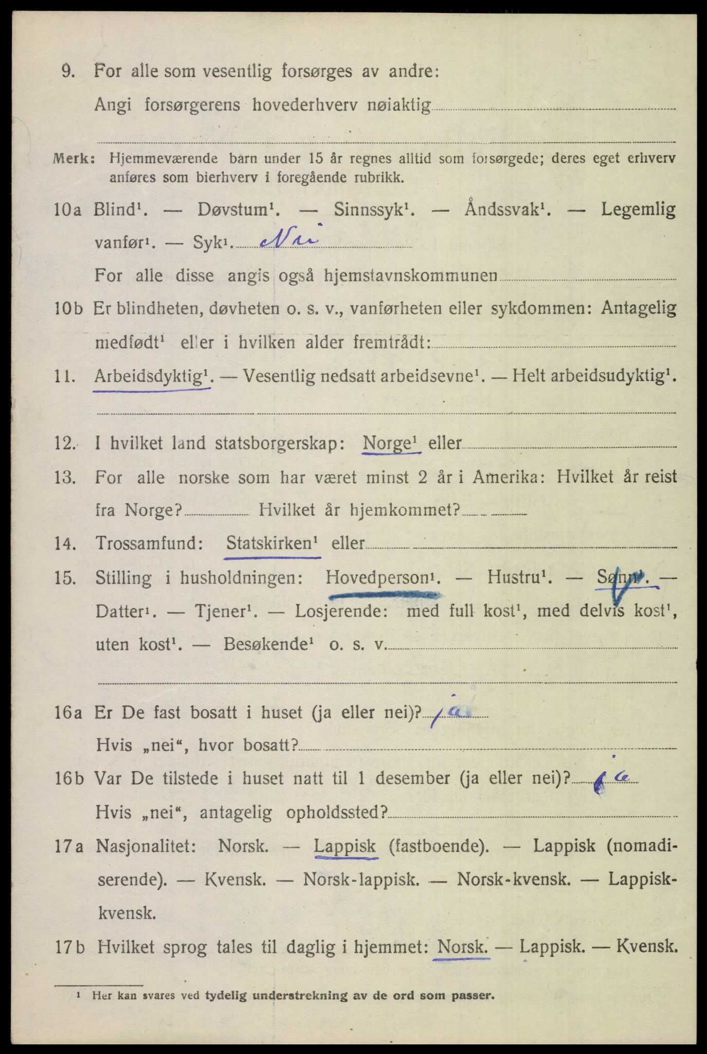 SAT, 1920 census for Beiarn, 1920, p. 4153