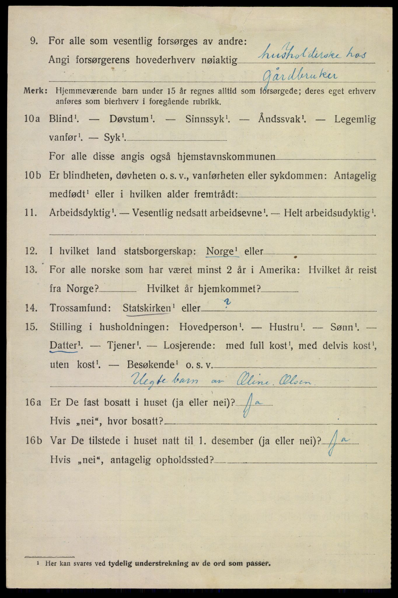 SAST, 1920 census for Høyland, 1920, p. 2437