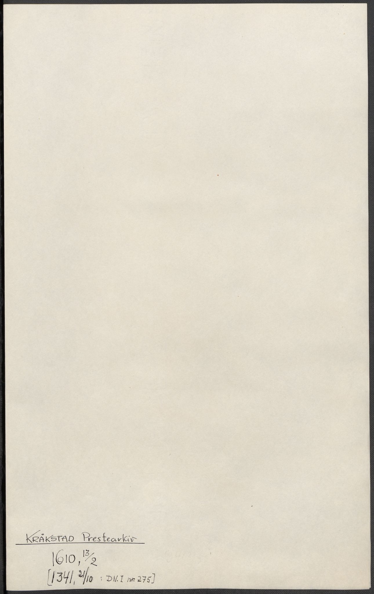 Riksarkivets diplomsamling, RA/EA-5965/F15/L0007: Prestearkiv - Akershus, 1573-1693, p. 71