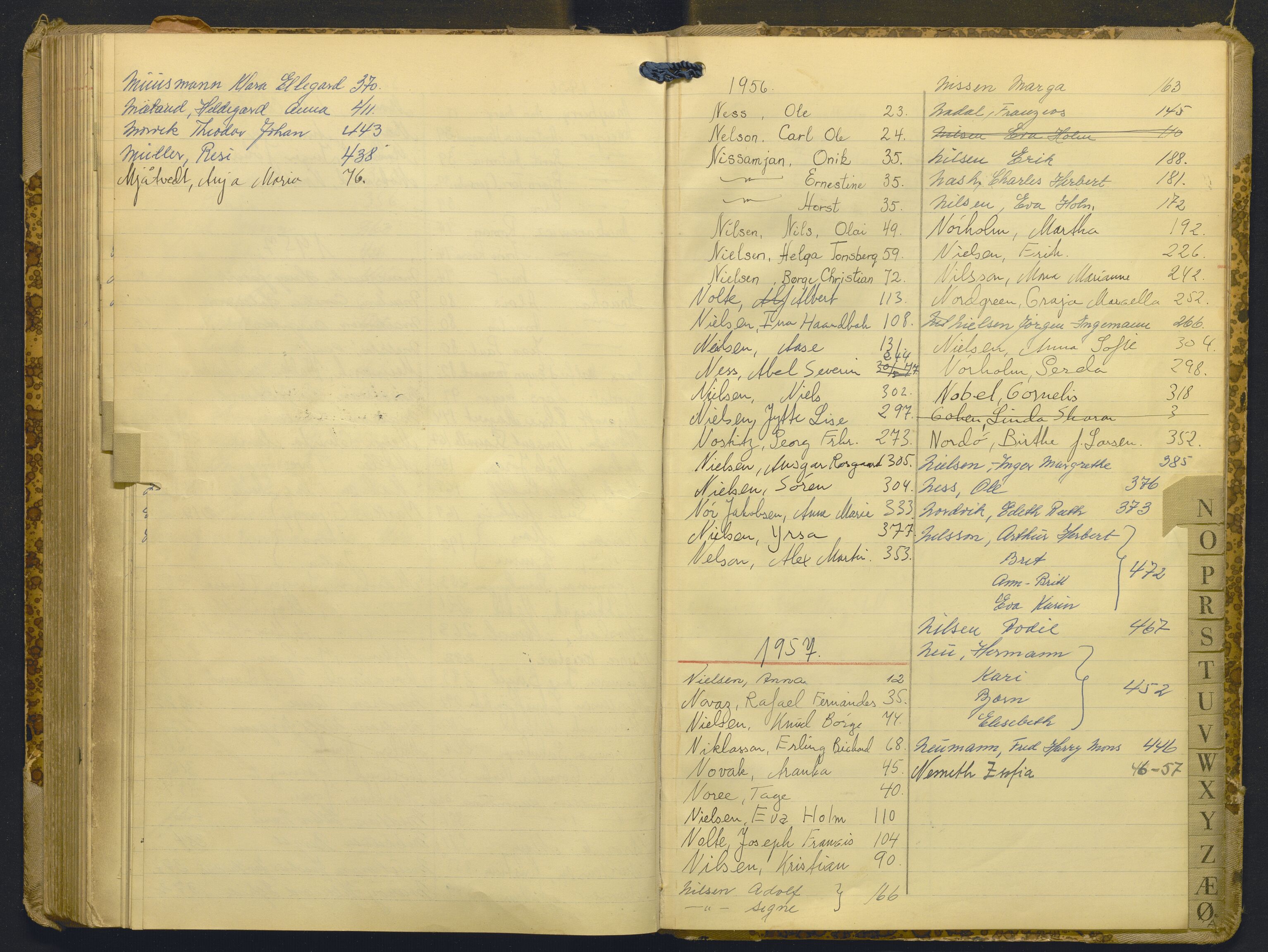 Hordaland politidistrikt, AV/SAB-A-64101/K/Ka/L0006: Framandsakjournal med register, 1956-1957