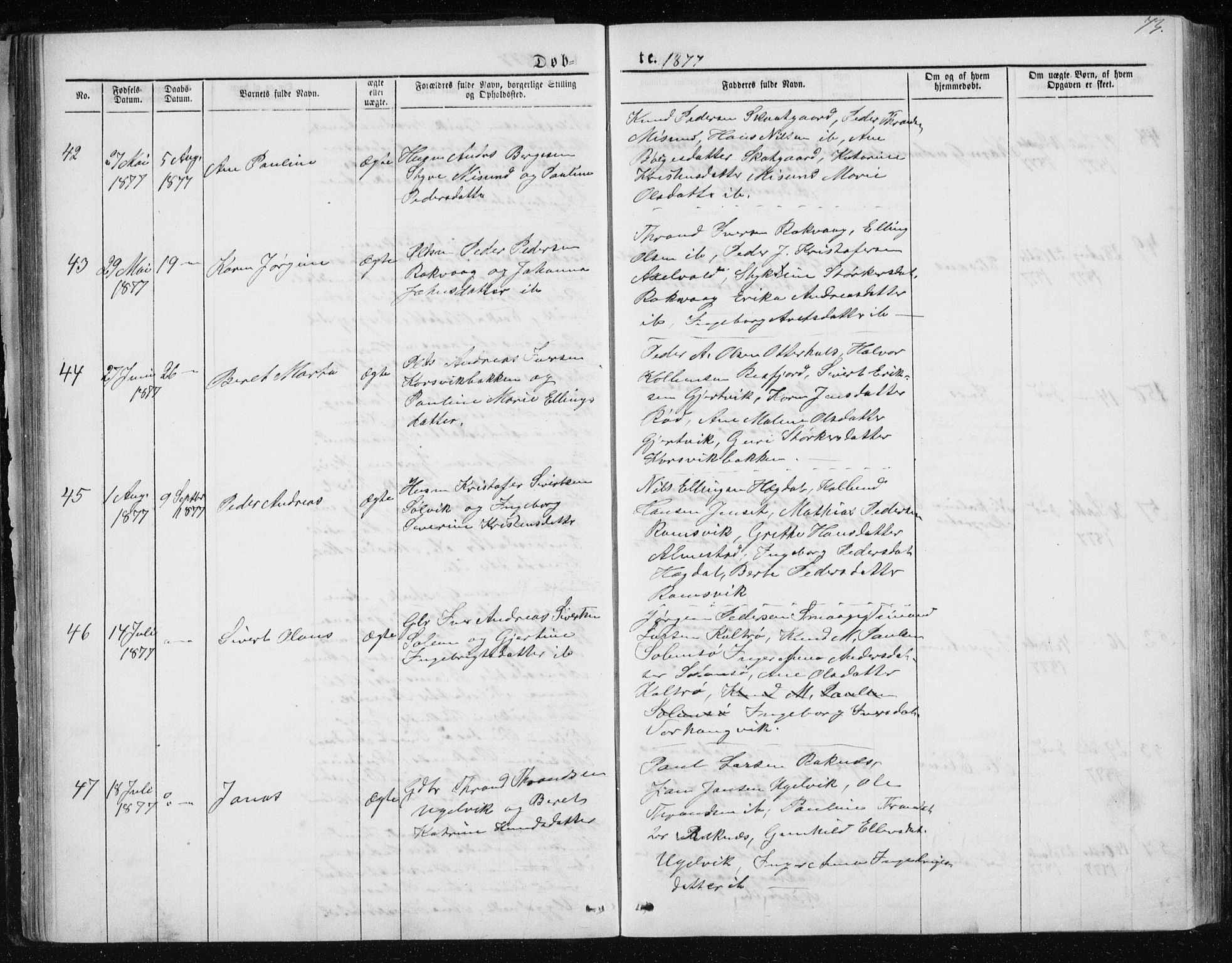 Ministerialprotokoller, klokkerbøker og fødselsregistre - Møre og Romsdal, AV/SAT-A-1454/560/L0724: Parish register (copy) no. 560C01, 1867-1892, p. 73