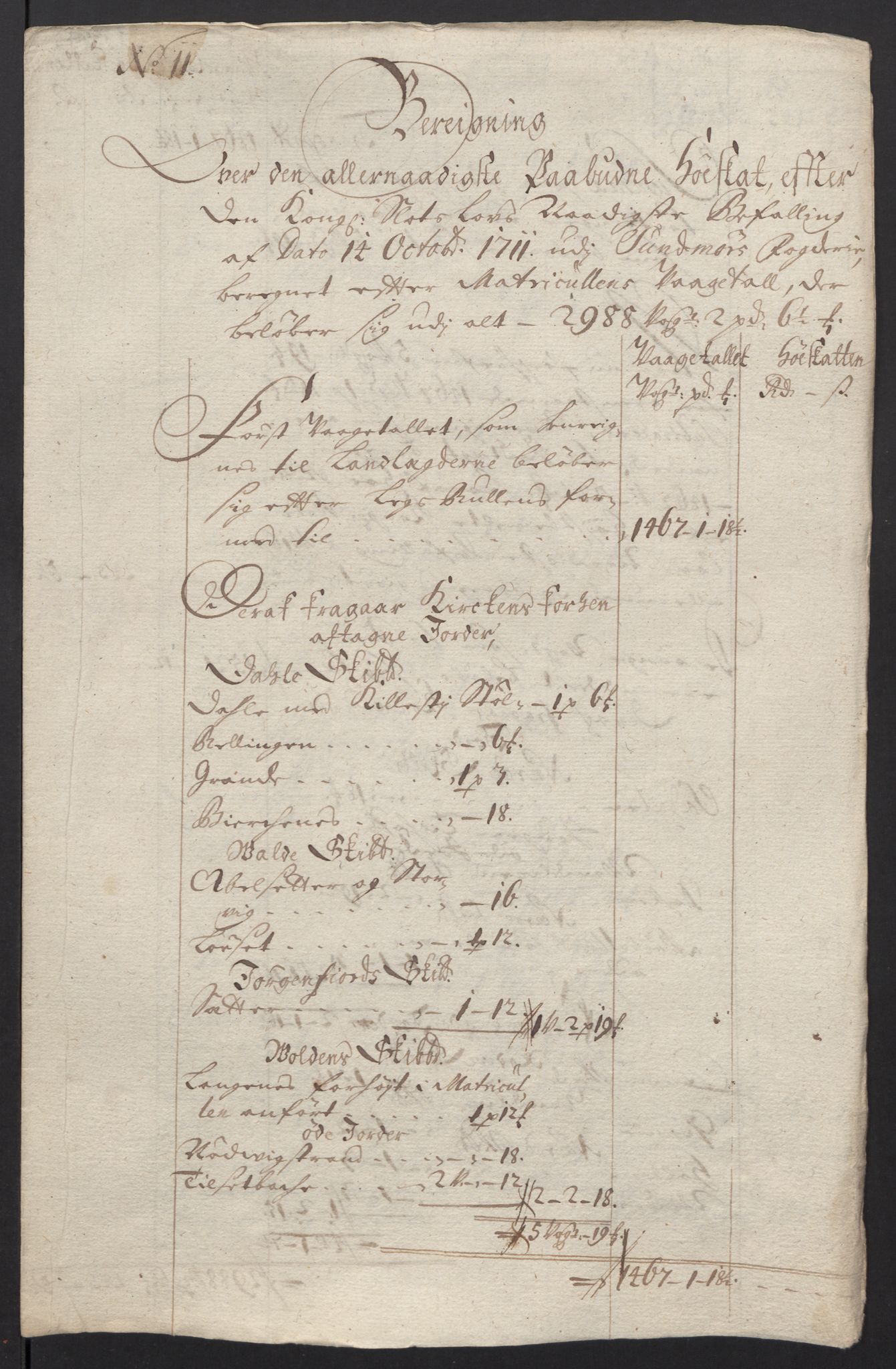 Rentekammeret inntil 1814, Reviderte regnskaper, Fogderegnskap, RA/EA-4092/R54/L3565: Fogderegnskap Sunnmøre, 1712-1713, p. 106