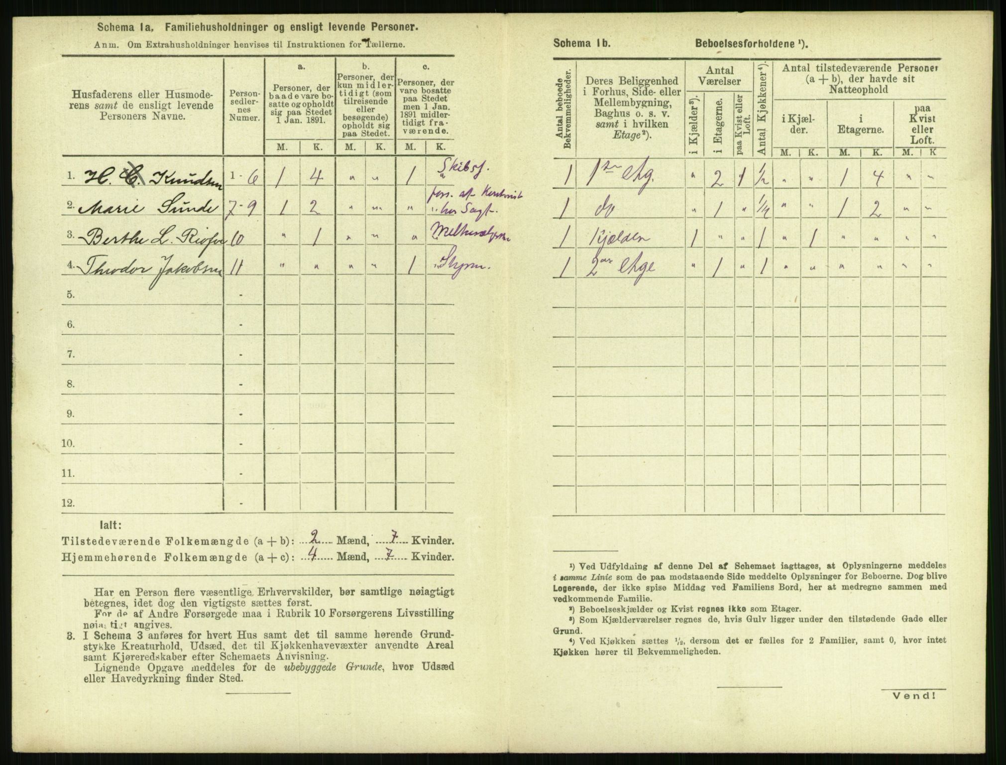 RA, 1891 census for 1103 Stavanger, 1891, p. 1084