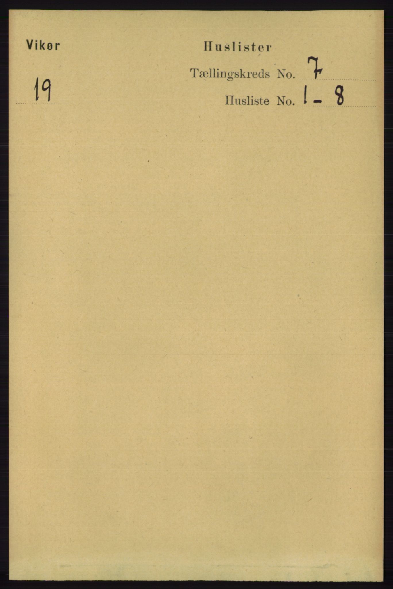 RA, 1891 census for 1238 Vikør, 1891, p. 2199