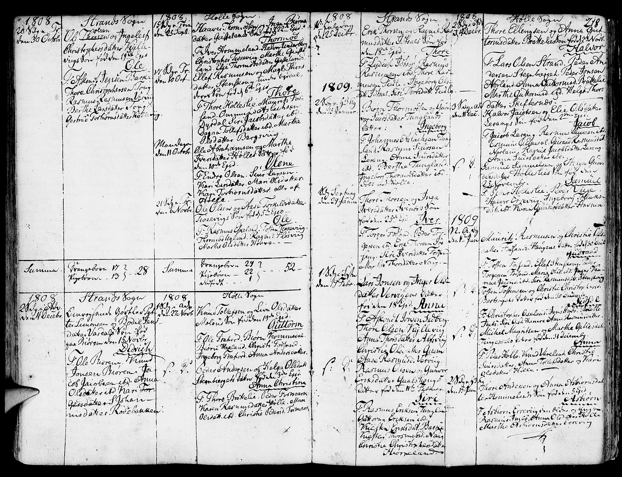 Strand sokneprestkontor, AV/SAST-A-101828/H/Ha/Haa/L0003: Parish register (official) no. A 3, 1769-1816, p. 218