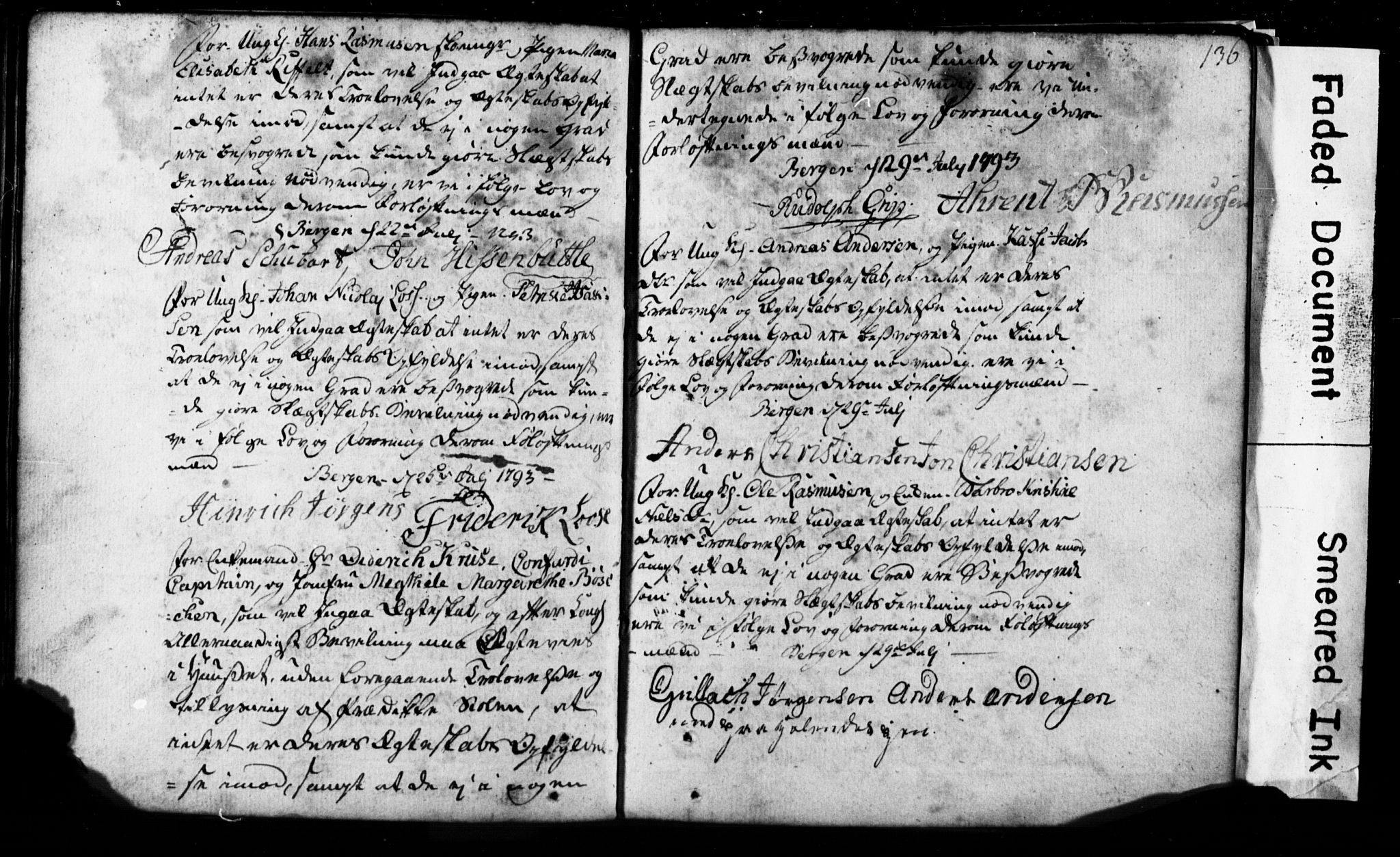 Korskirken sokneprestembete, AV/SAB-A-76101: Best man's statements no. II.5.1, 1776-1816, p. 136