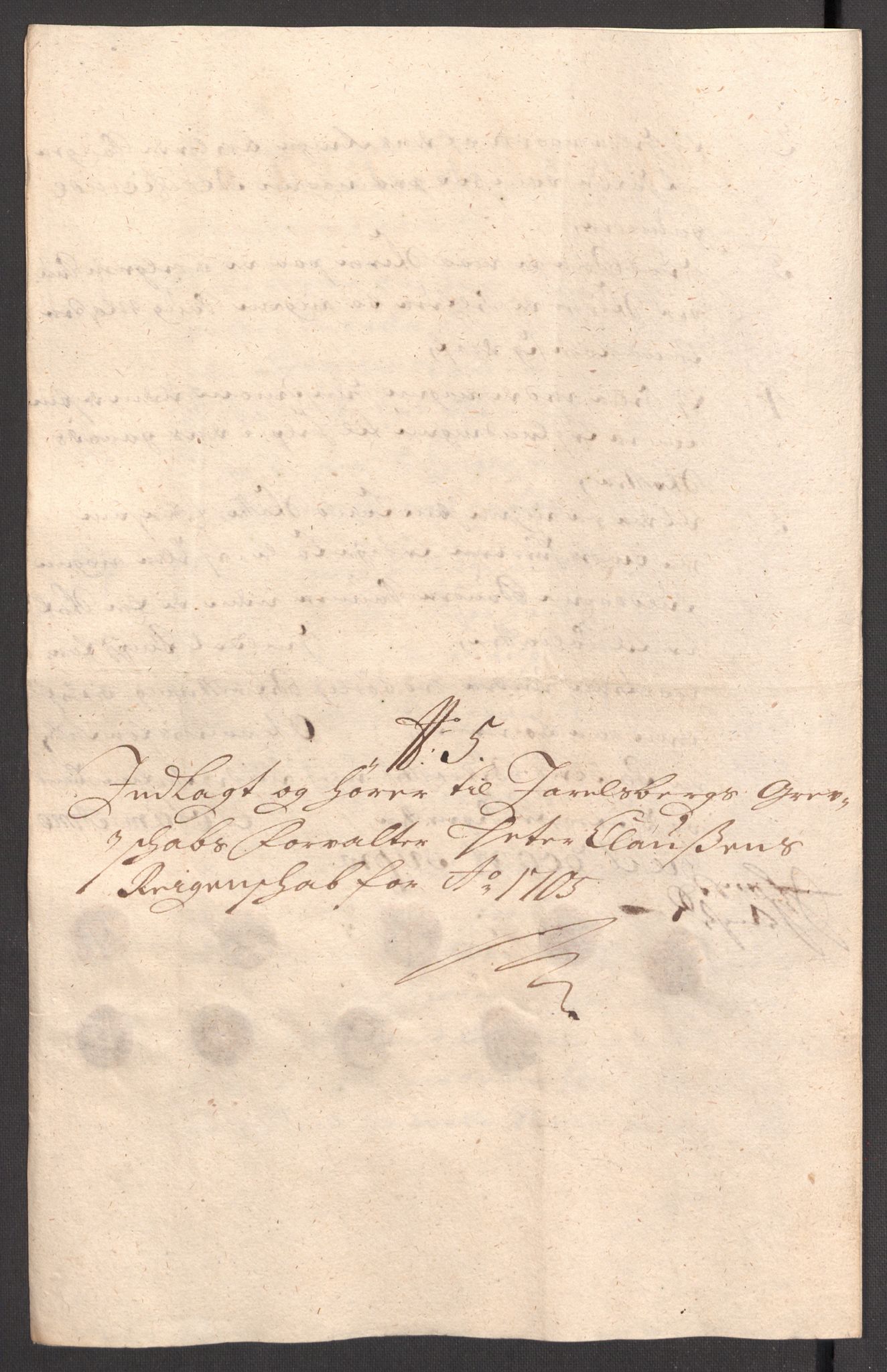 Rentekammeret inntil 1814, Reviderte regnskaper, Fogderegnskap, AV/RA-EA-4092/R32/L1871: Fogderegnskap Jarlsberg grevskap, 1703-1705, p. 530