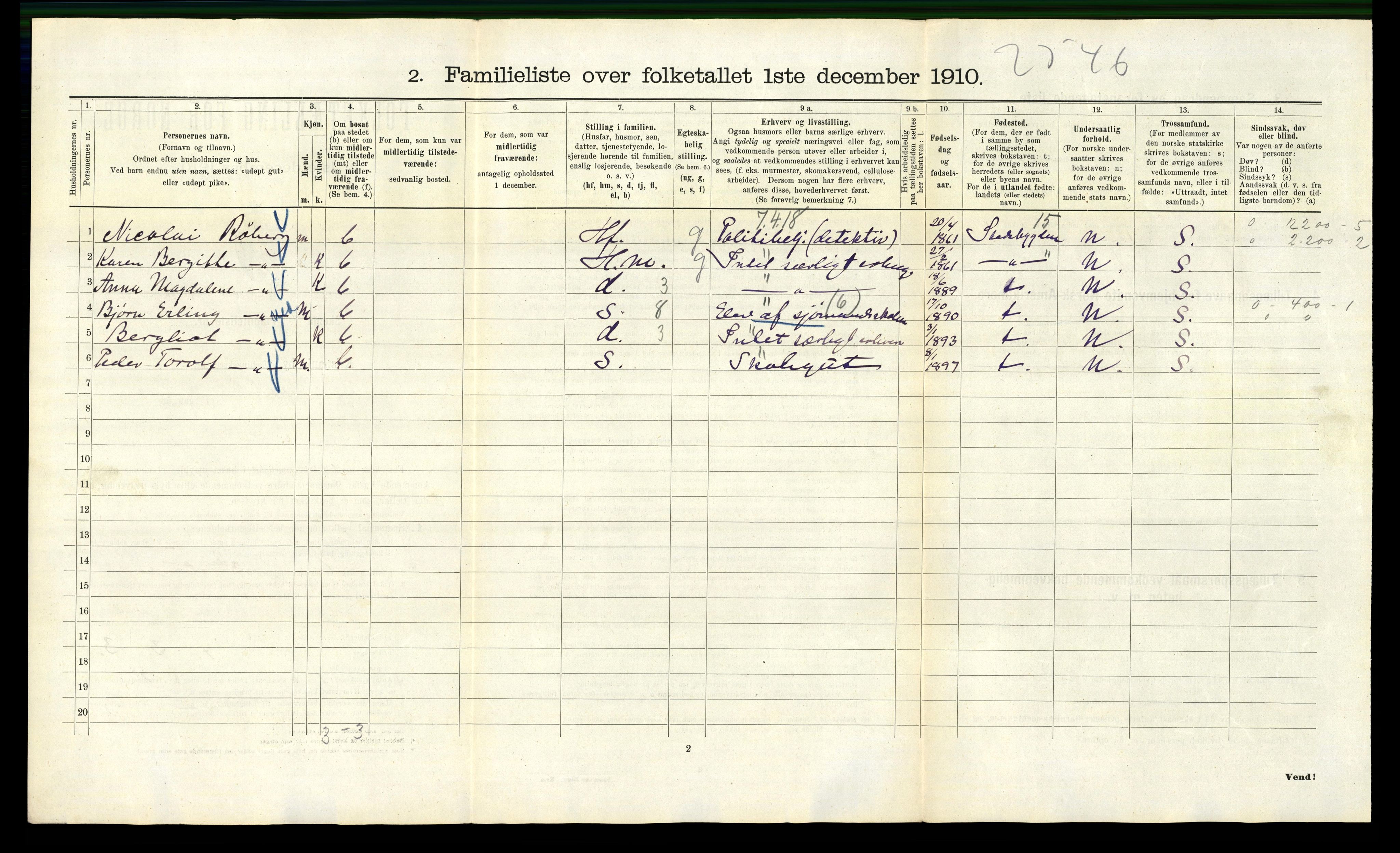 RA, 1910 census for Kristiania, 1910, p. 118012