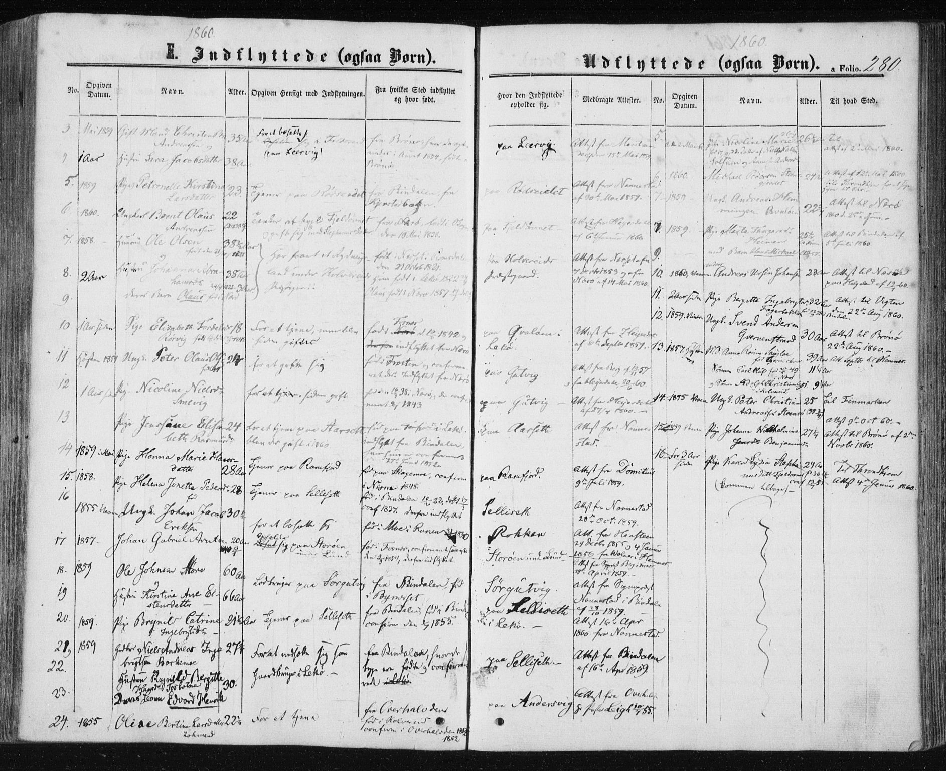 Ministerialprotokoller, klokkerbøker og fødselsregistre - Nord-Trøndelag, AV/SAT-A-1458/780/L0641: Parish register (official) no. 780A06, 1857-1874, p. 280