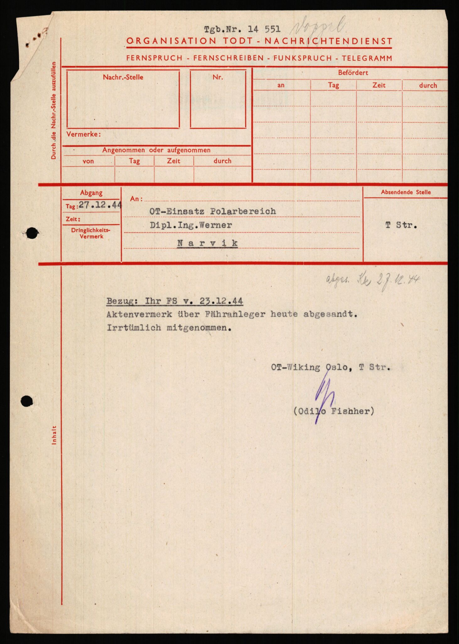 Tyske arkiver, Organisation Todt (OT), Einsatzgruppe Wiking, AV/RA-RAFA-2188/1/E/E2/E2d/L0023: Fähren und Anlegen, 1942-1944, p. 191