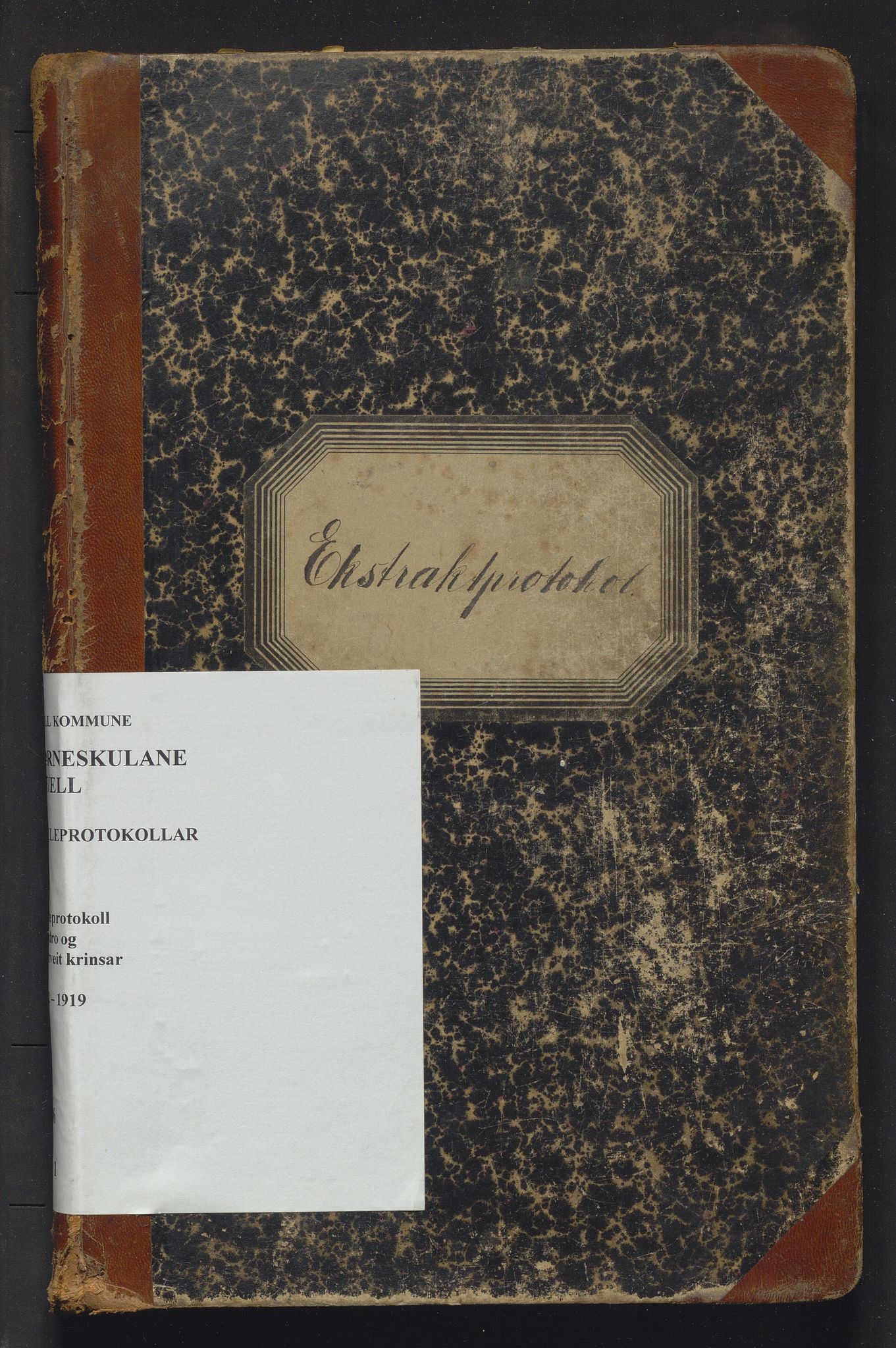 Fjell kommune. Barneskulane, IKAH/1246-231/F/Fk/L0001: Skuleprotokoll for Landro og Kårtveit skular, 1902-1919