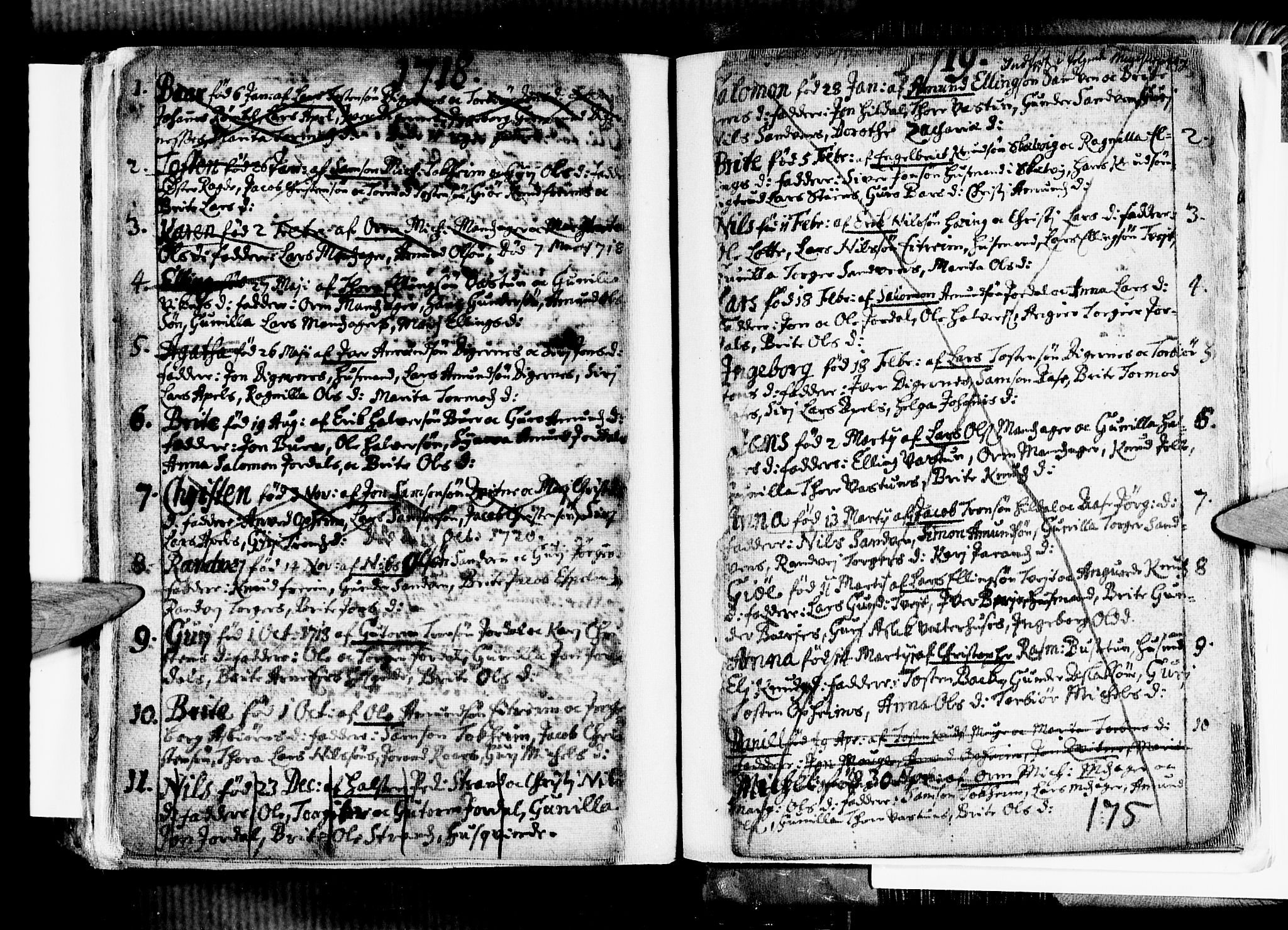 Ullensvang sokneprestembete, SAB/A-78701/H/Haa: Parish register (official) no. A 1 /3, 1676-1719, p. 175