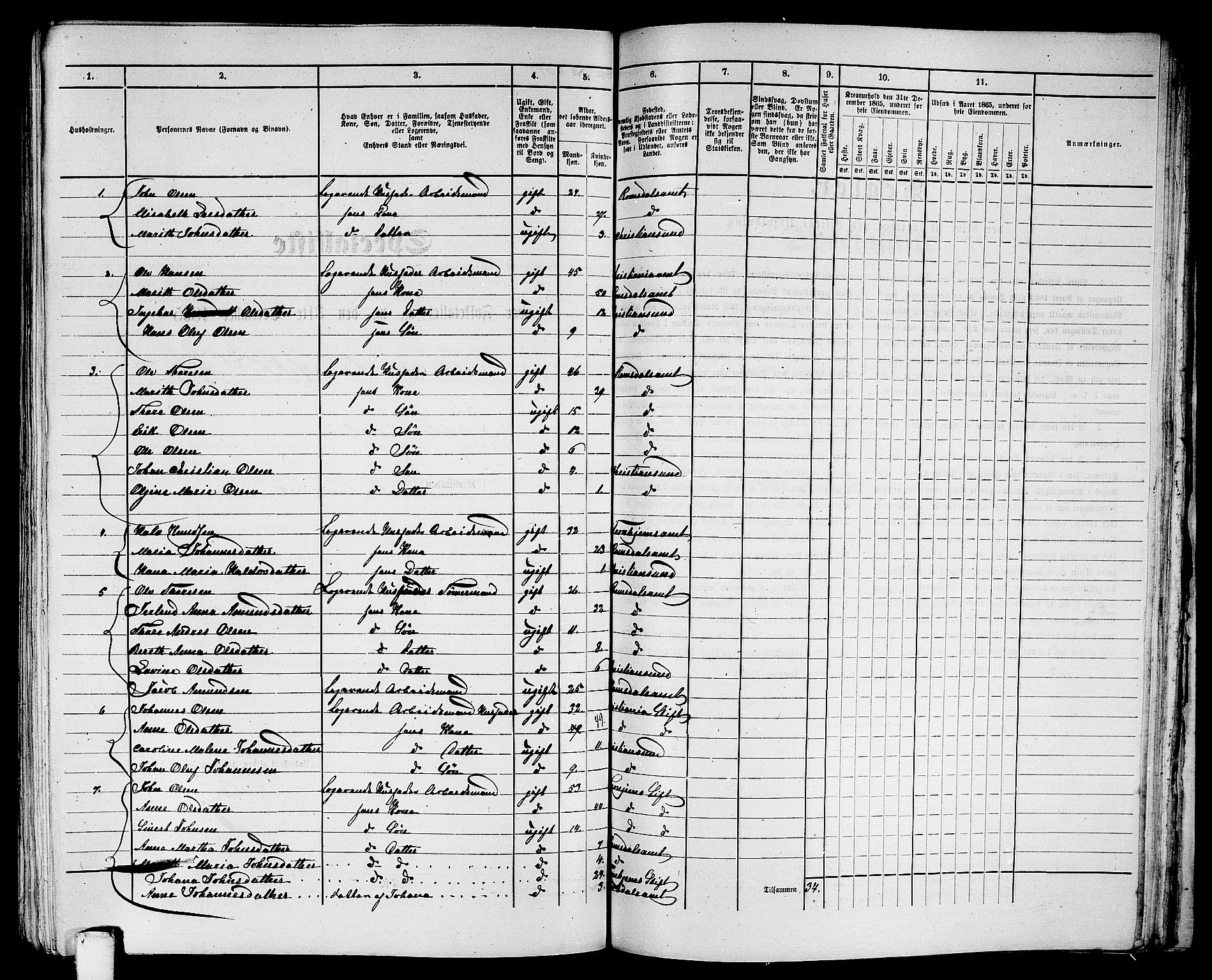 RA, 1865 census for Kristiansund/Kristiansund, 1865, p. 924